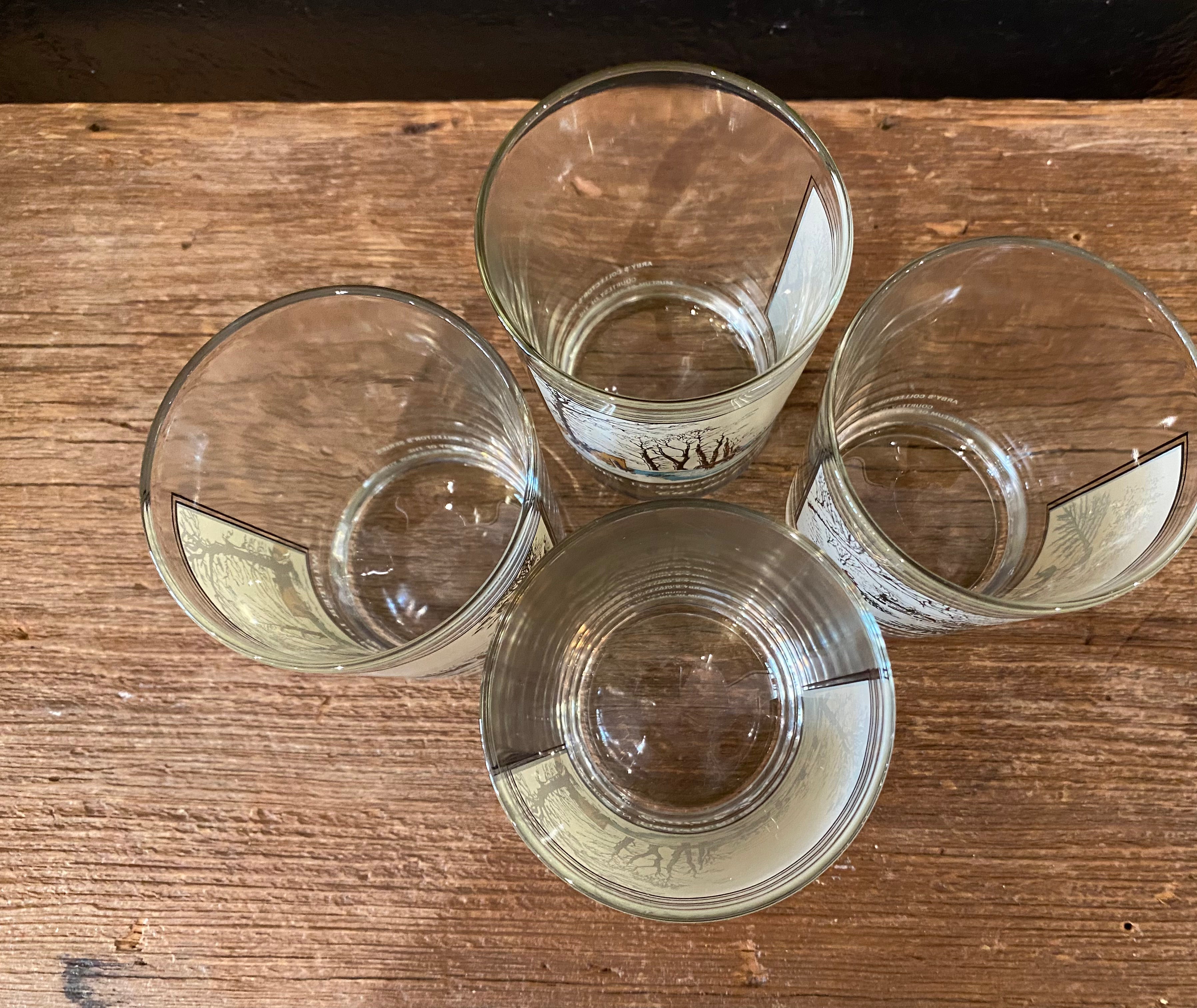 Currier & Ives Barware Glasses | Set Of Four