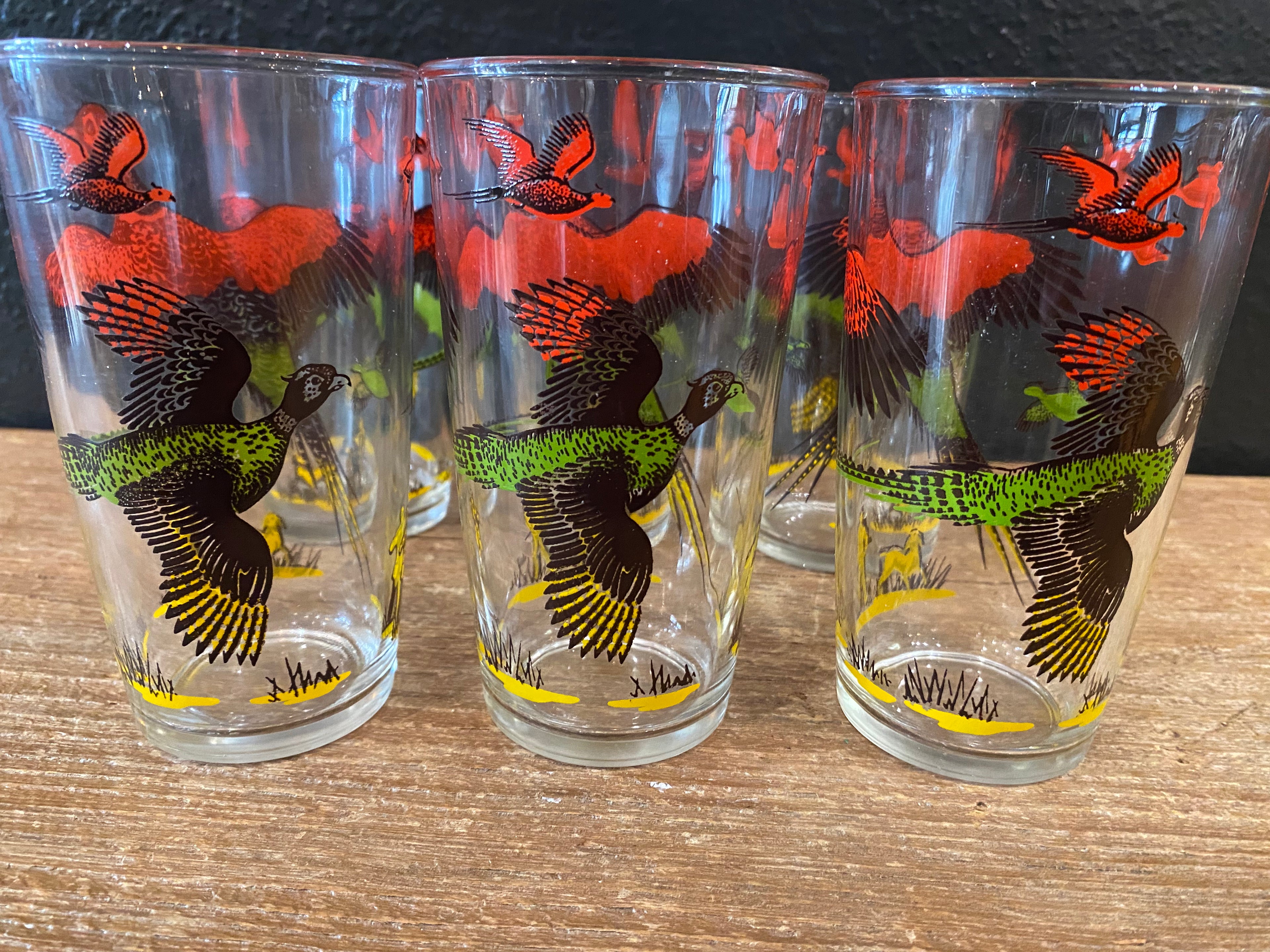 Pheasant Highball Glasses | Set Of Six