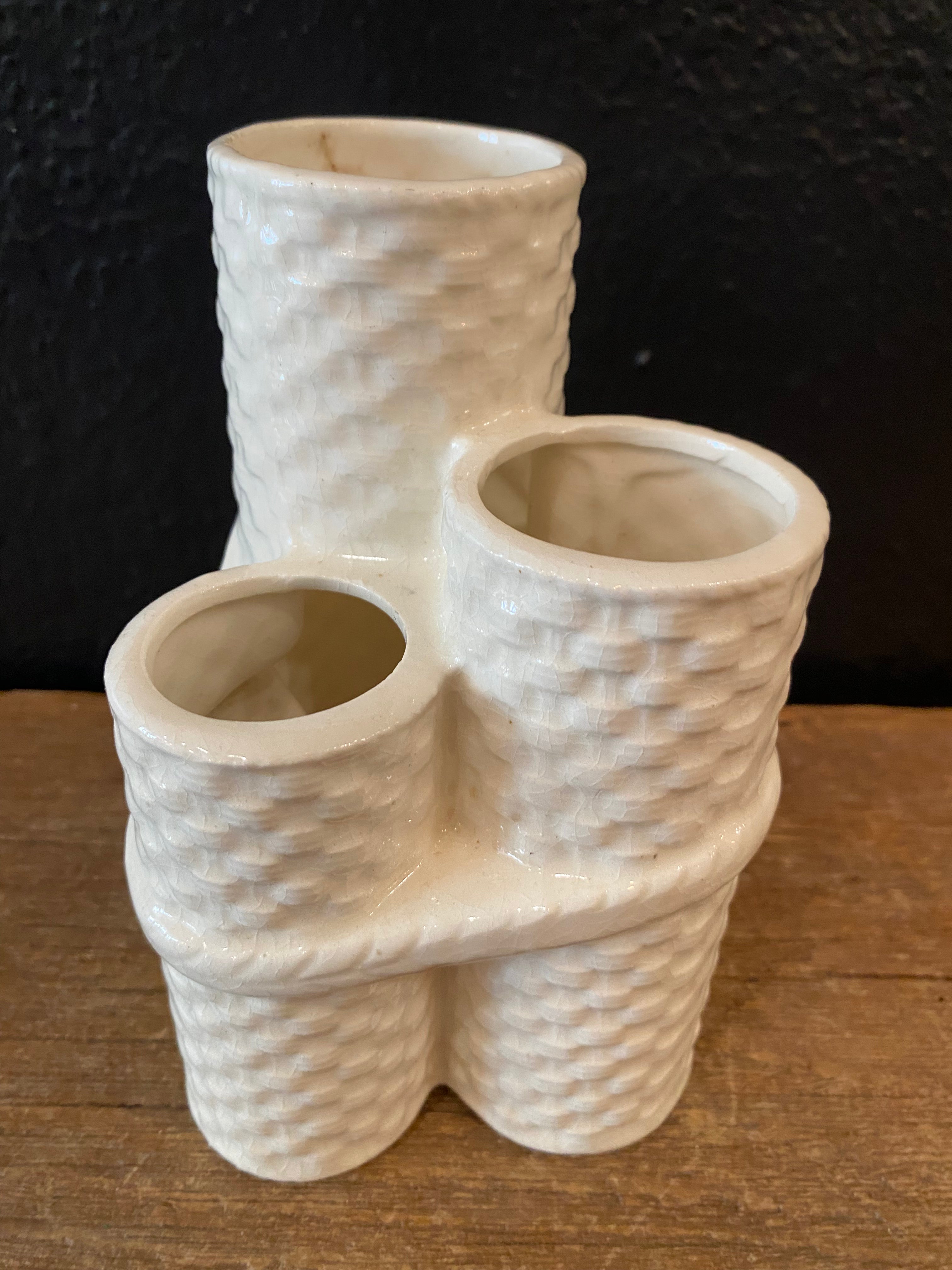 Vintage Vase - Basket Weave