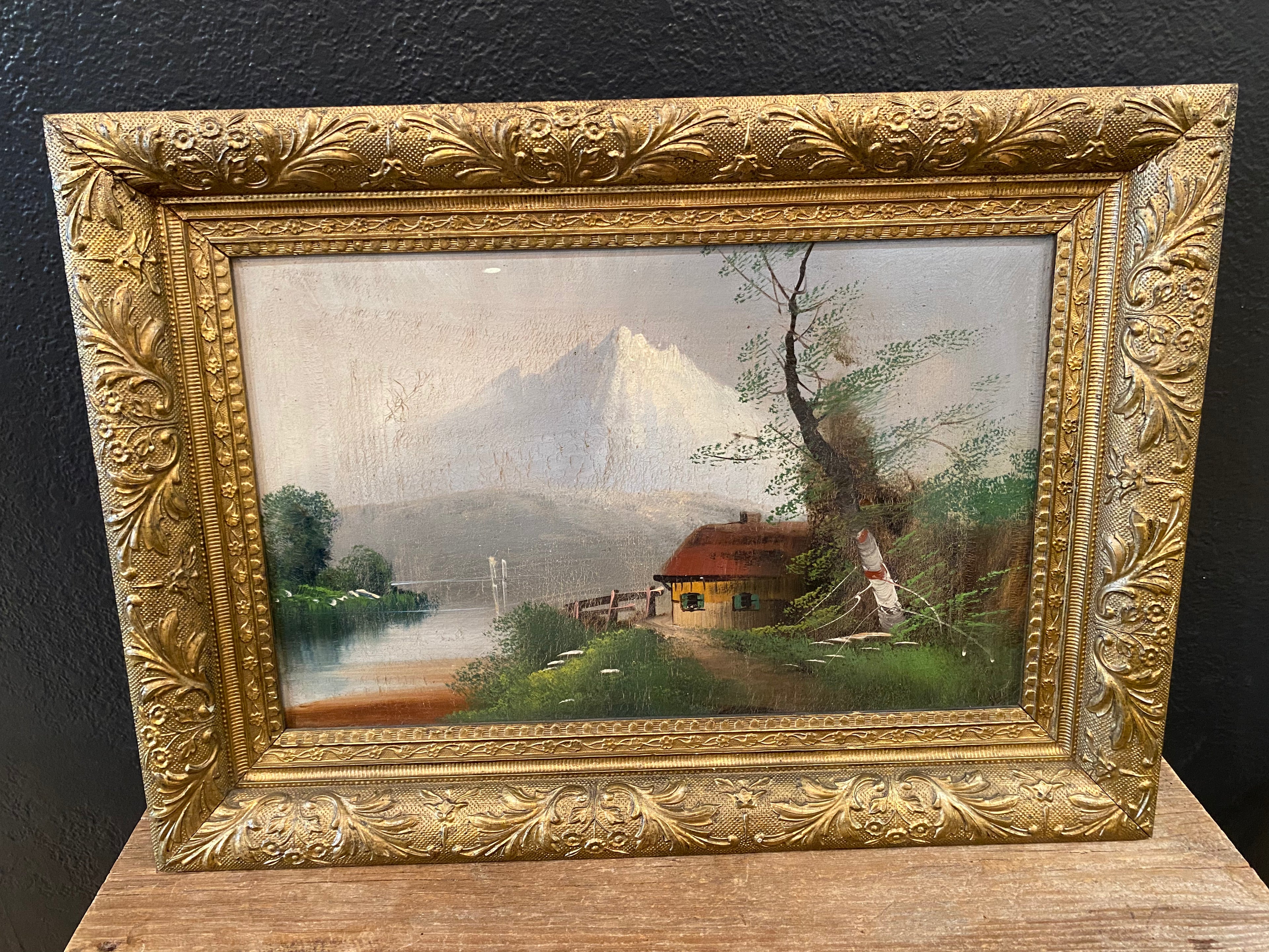 Antique Oil Painting in Frame