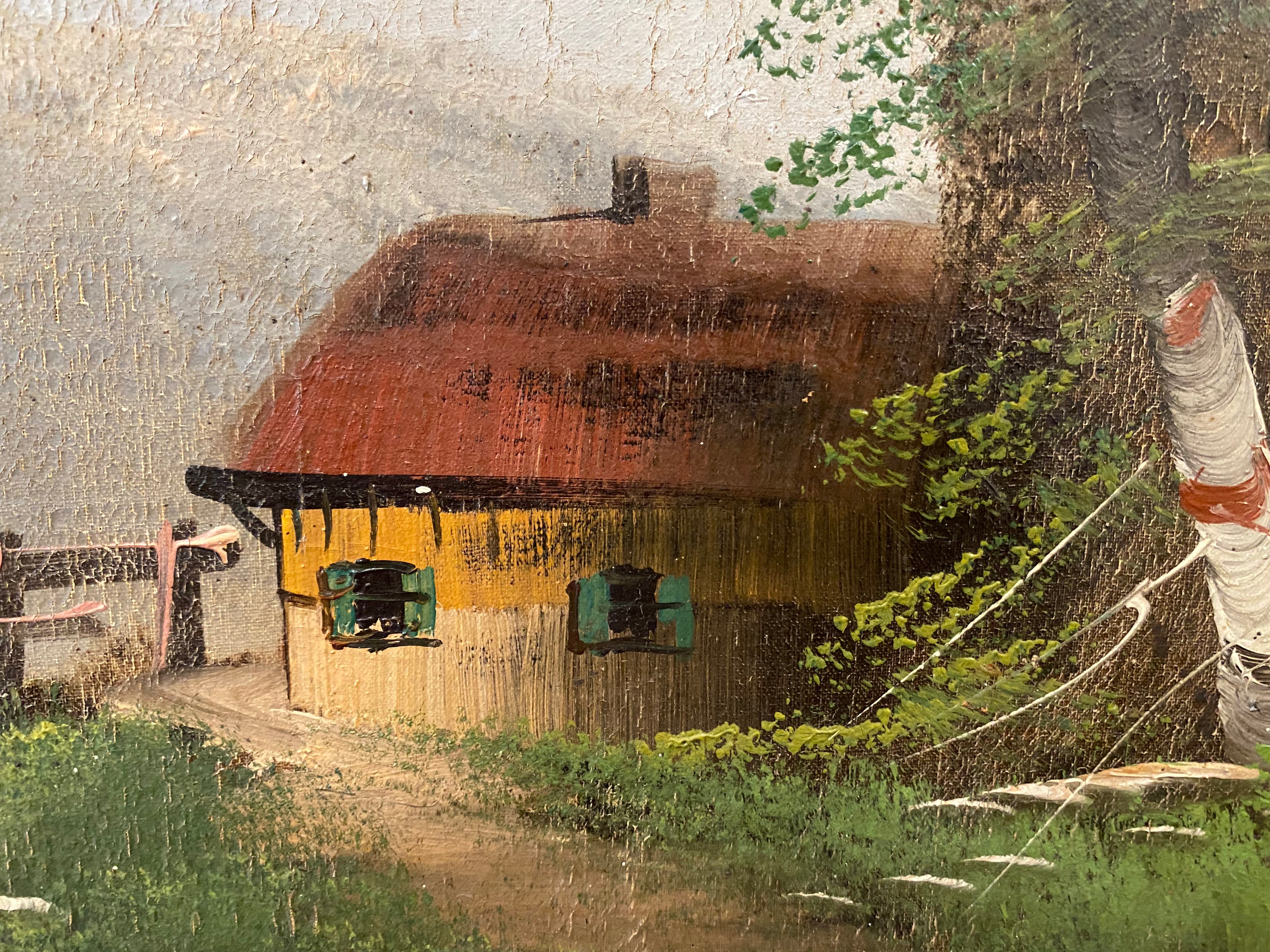 Antique Oil Painting in Frame