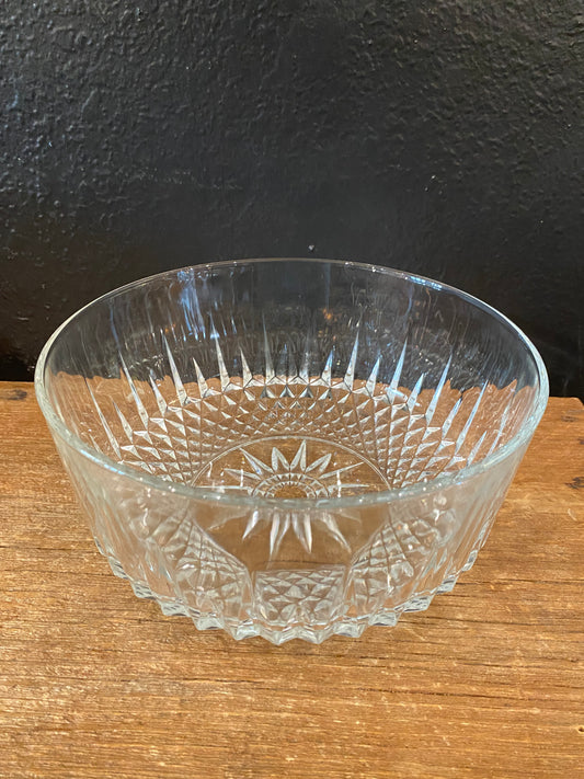 Cut Glass Serving Bowl | Large