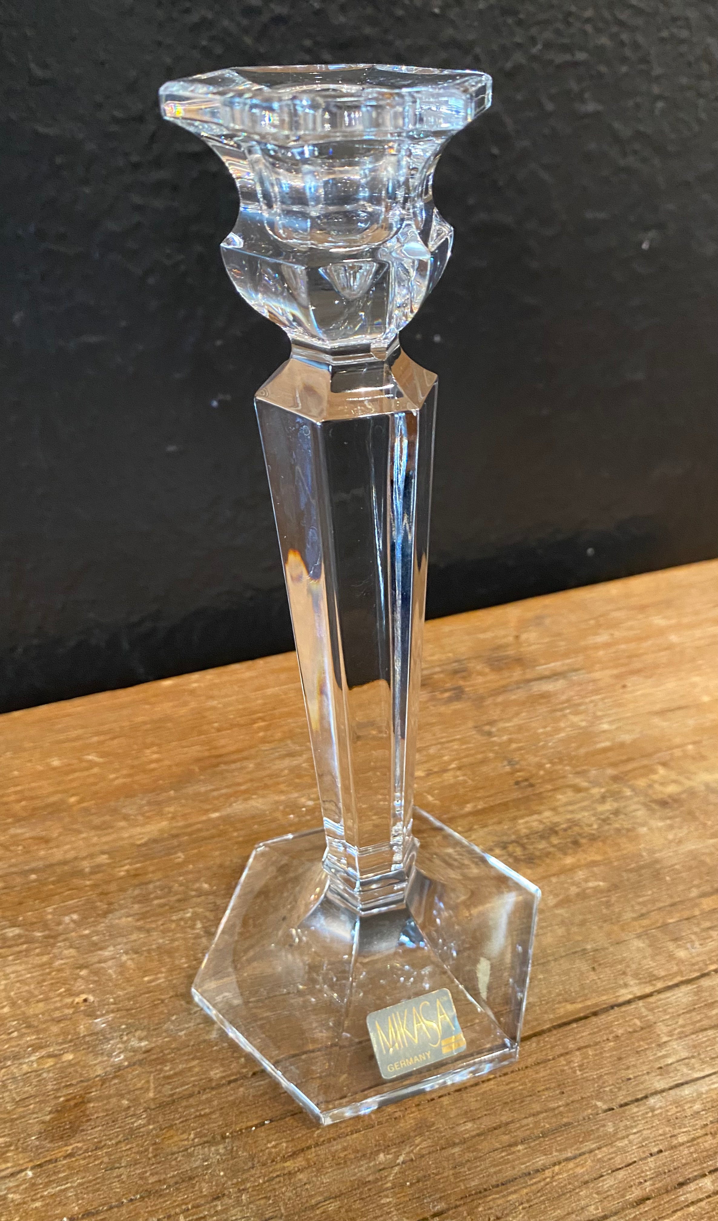 Mikasa Leaded Glass Candlestick