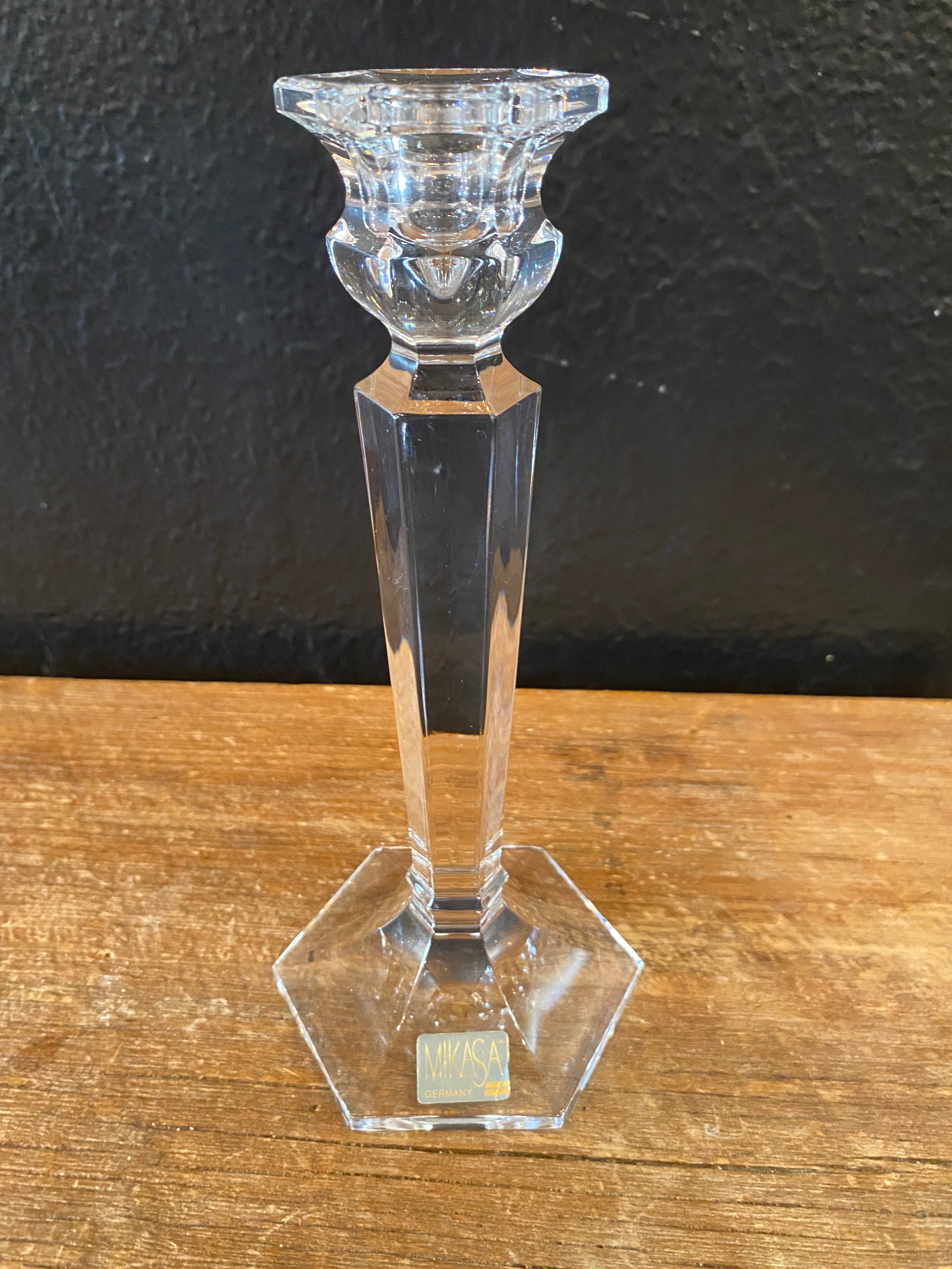 Mikasa Leaded Glass Candlestick