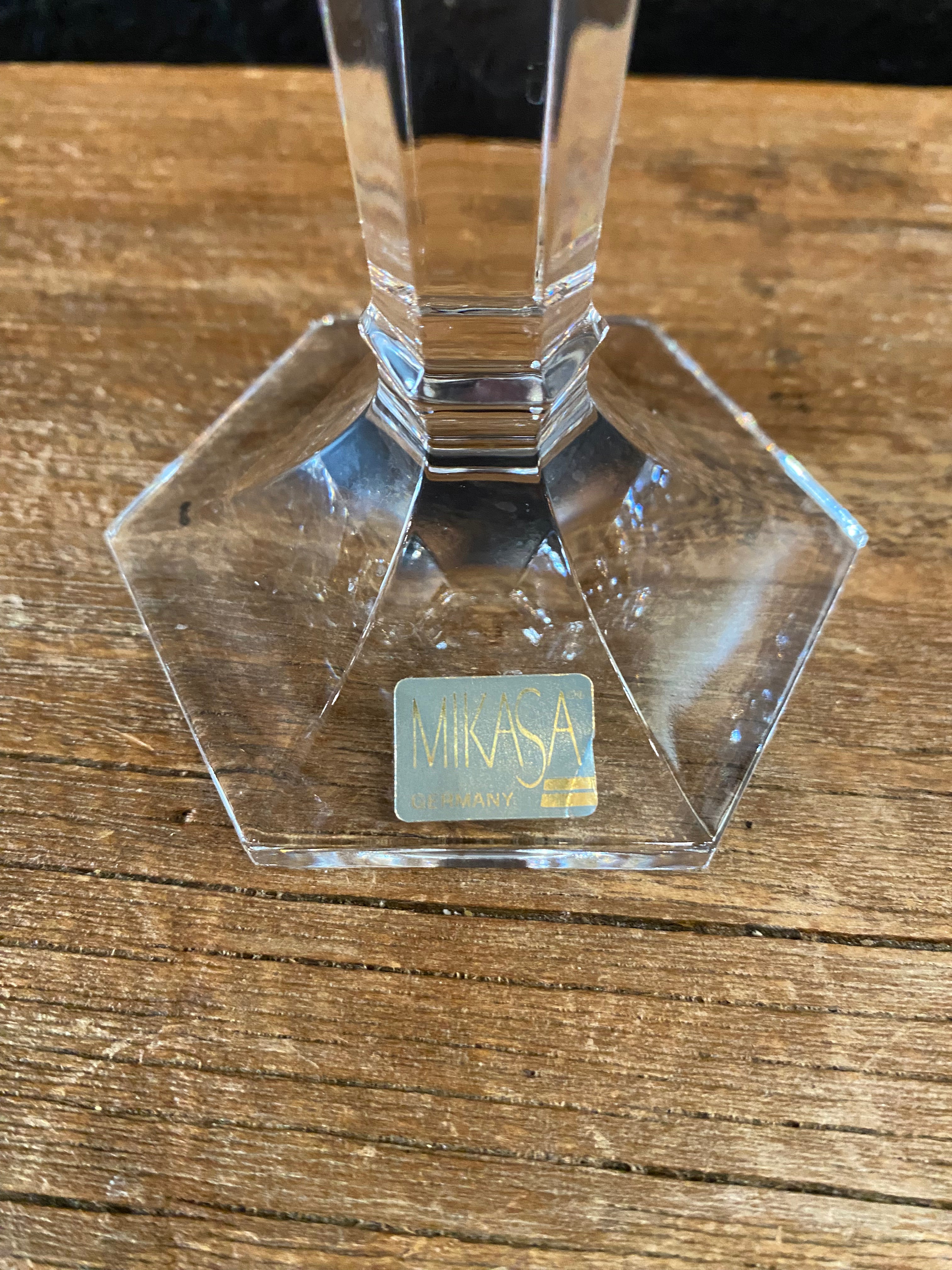 Mikasa Leaded Glass Candlestick