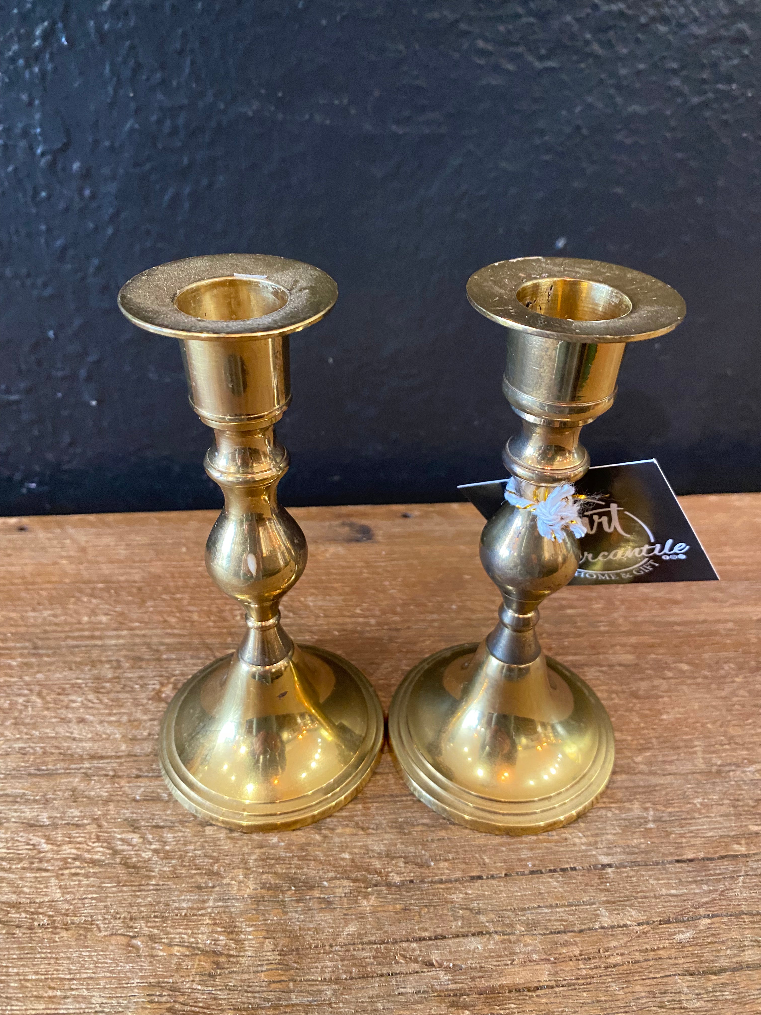 Pair Of Brass Candlesticks