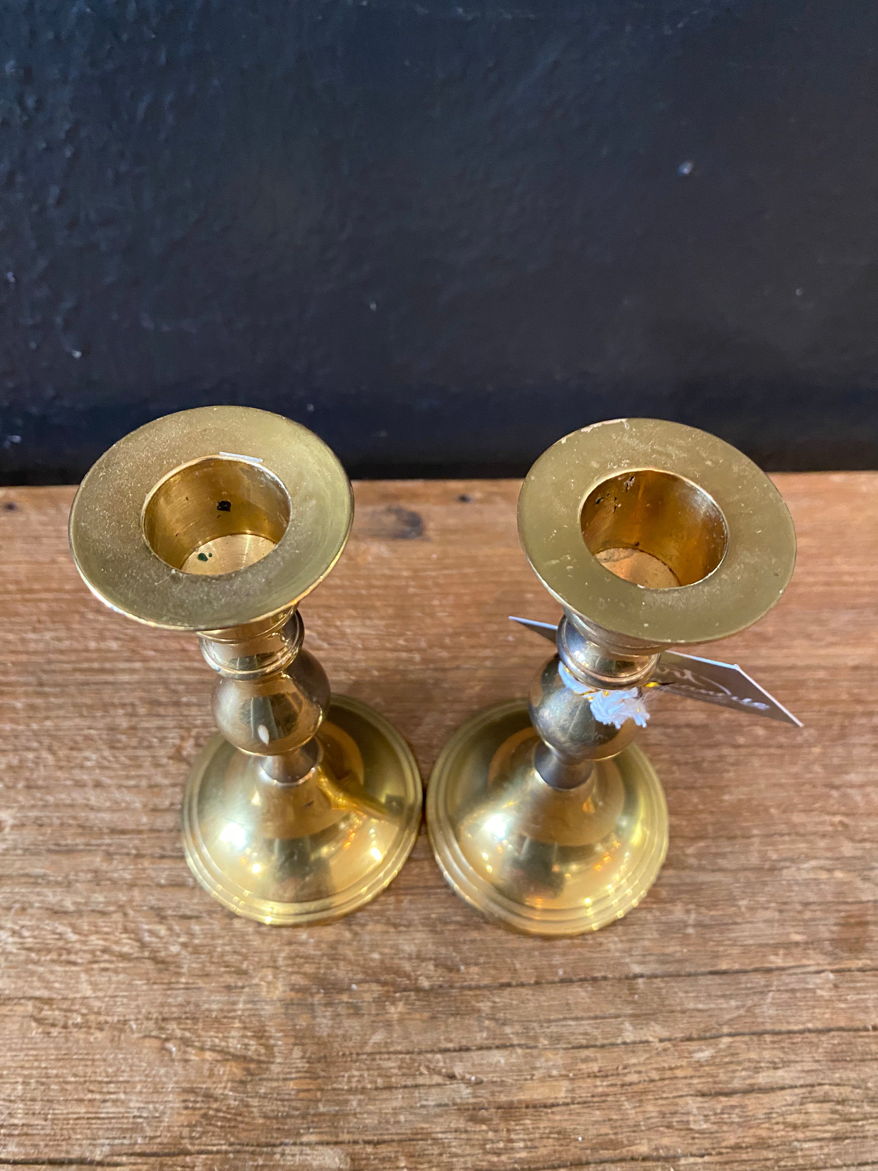 Pair Of Brass Candlesticks