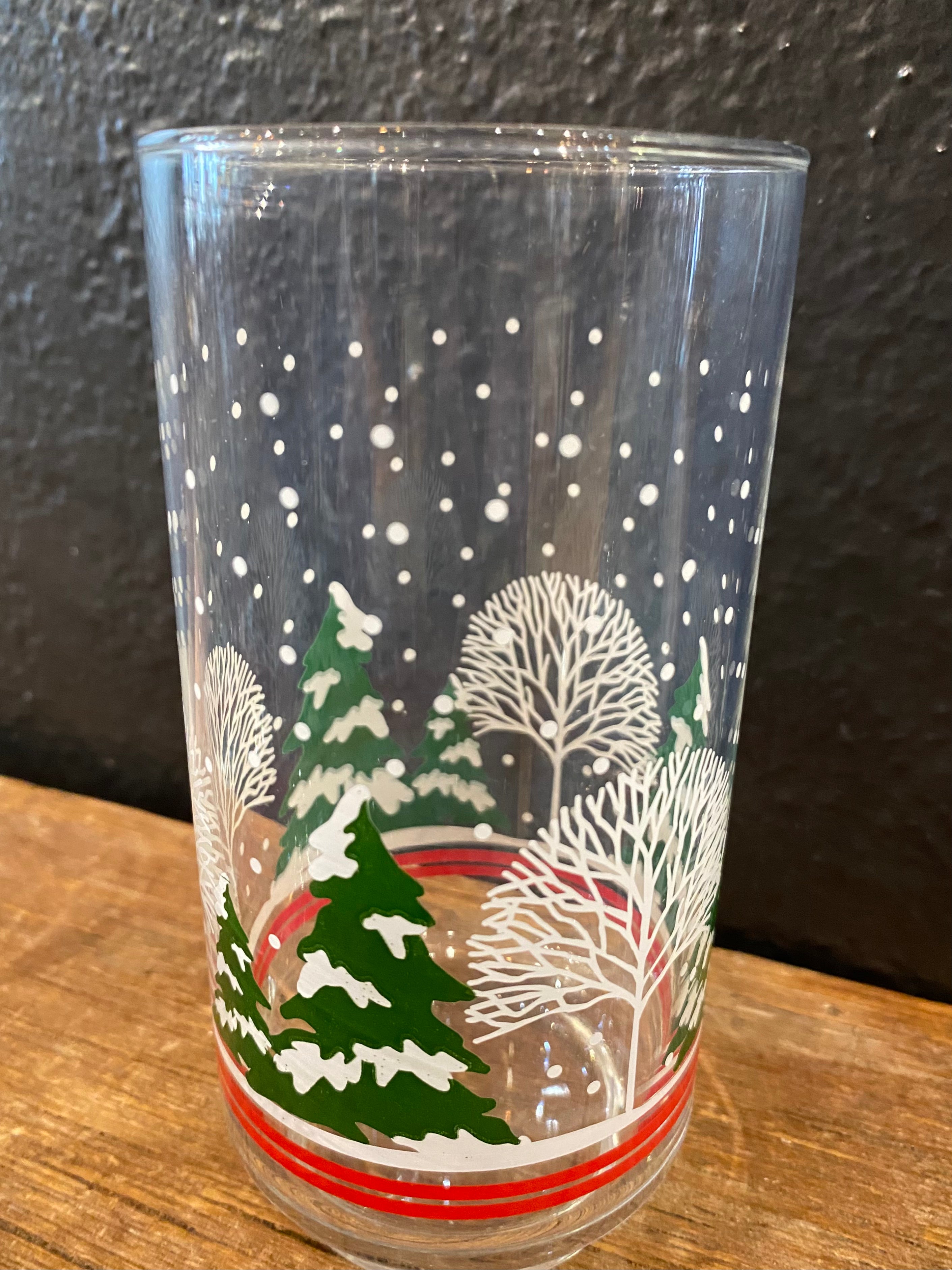 Vintage Winter Wonderland Glasses | Set Of Six