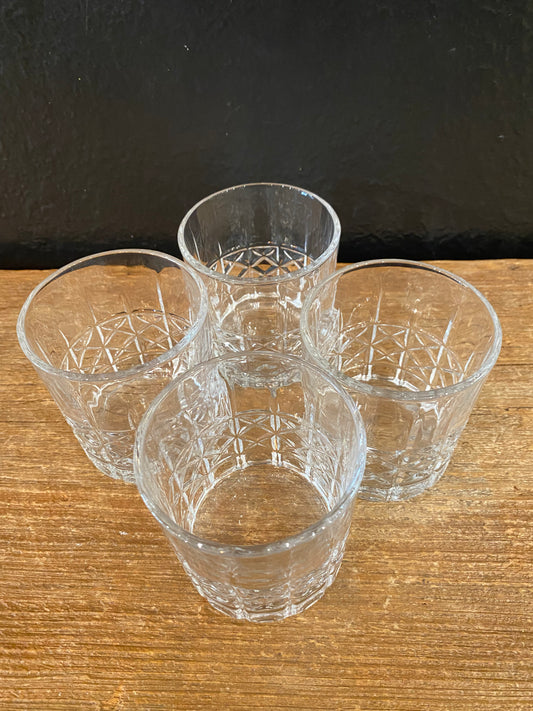 Cut Glass Old Fashioned Glasses | Set Of Four