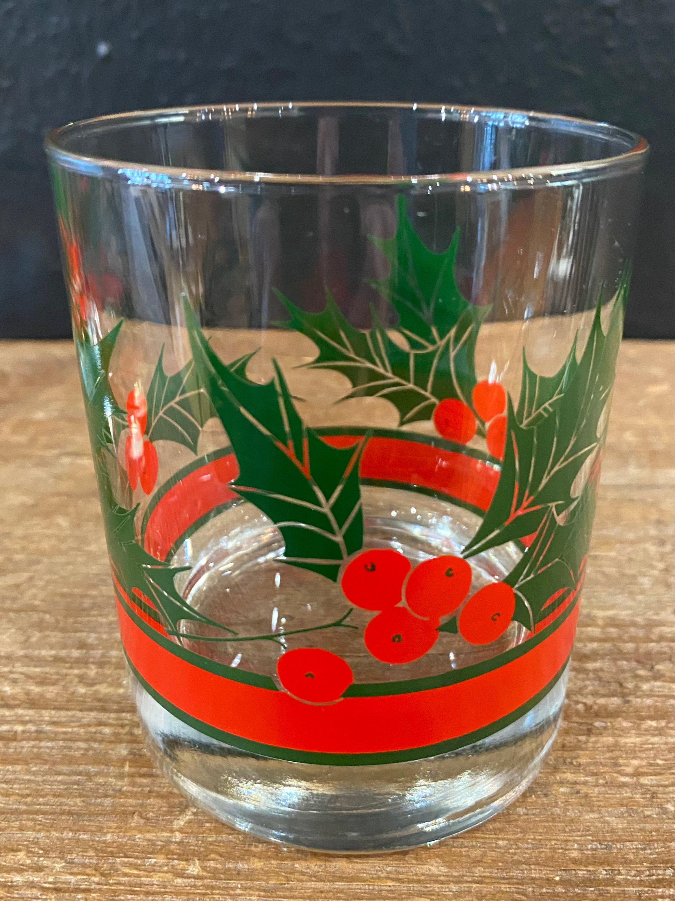 Holly Berry Rocks Glasses | Set Of Four