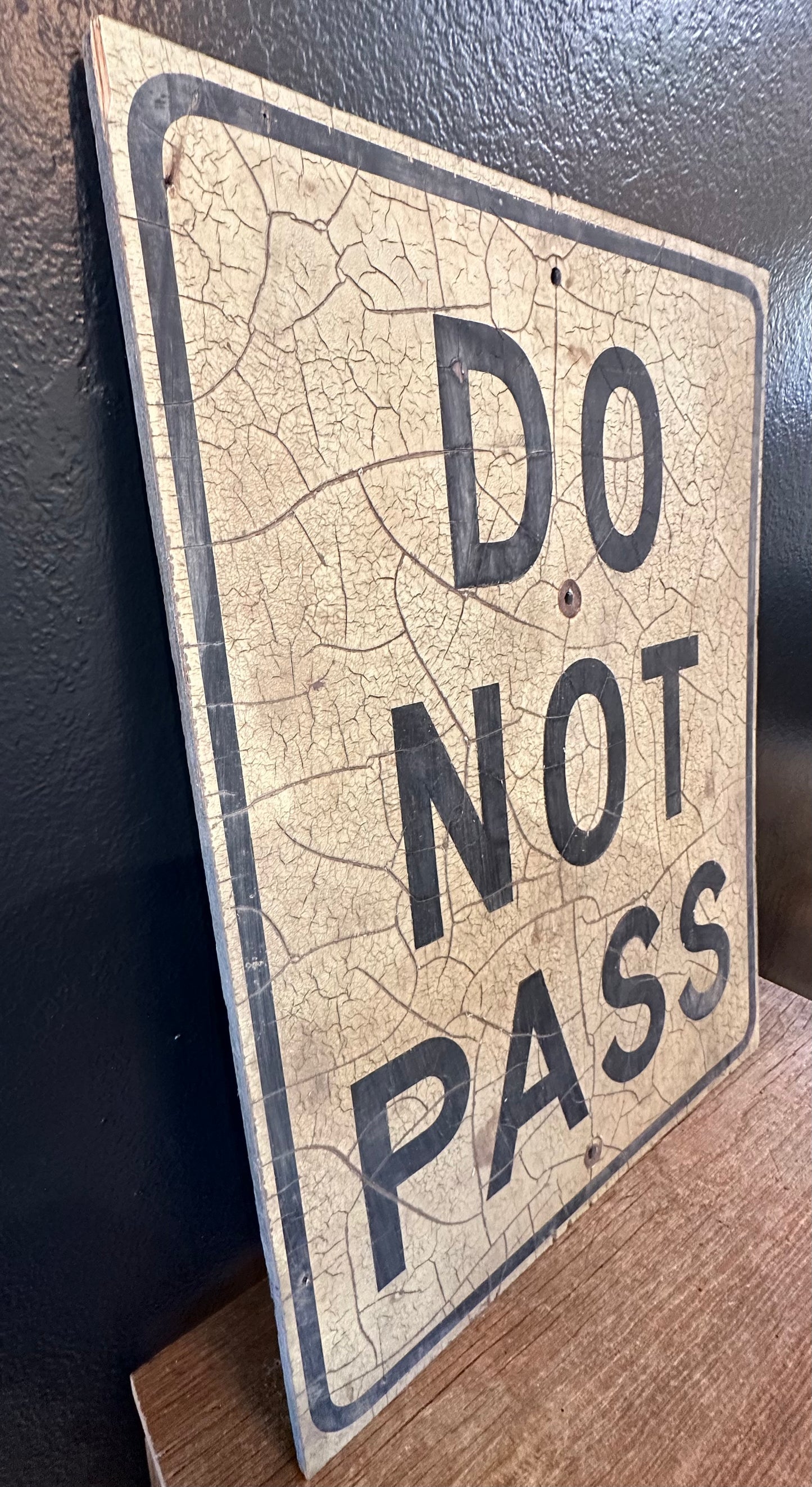 Vintage ‘Do Not Pass’ Road Sign | SALE