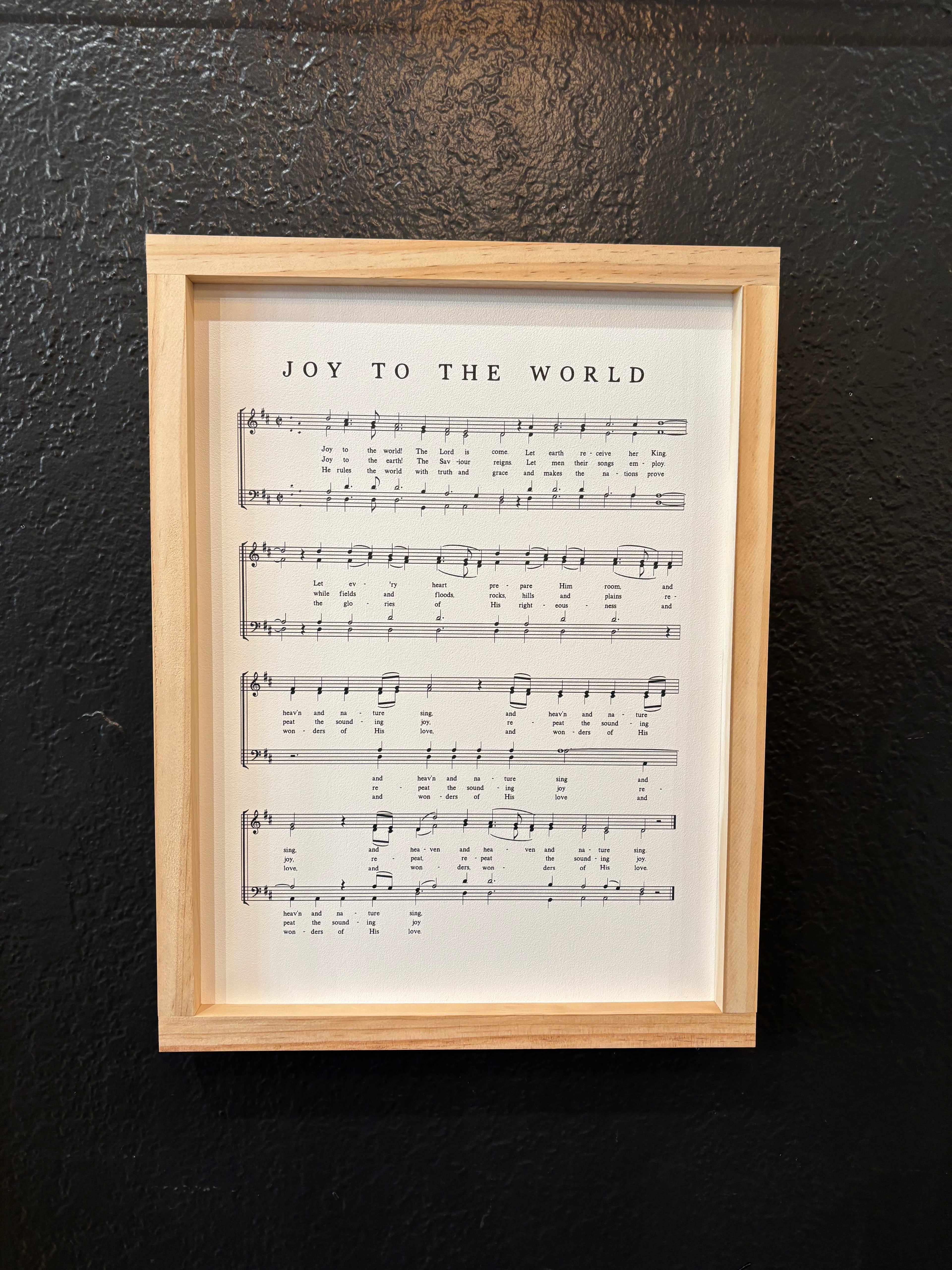 Joy to the World Hymn Sign