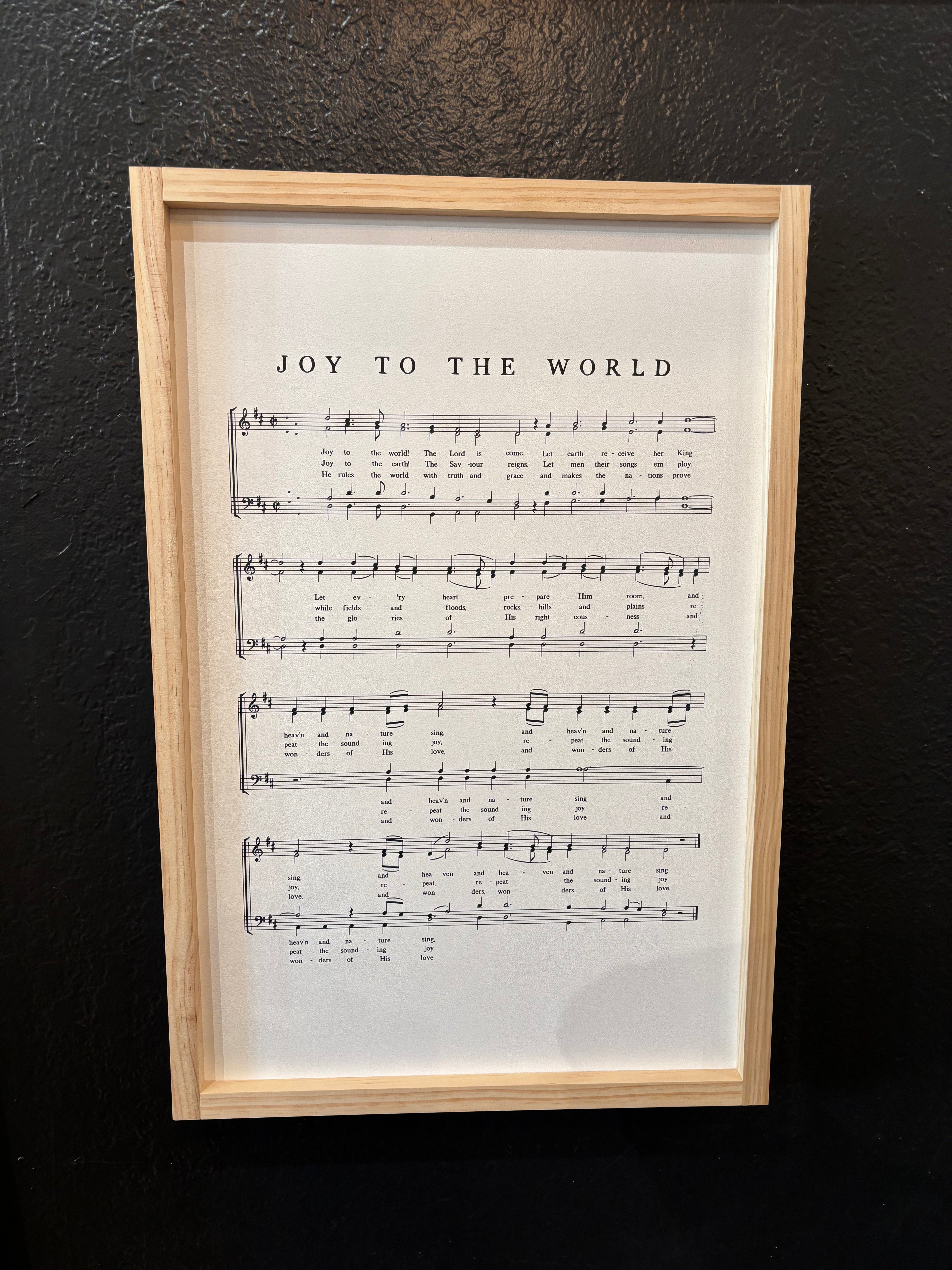 Joy to the World Hymn Sign