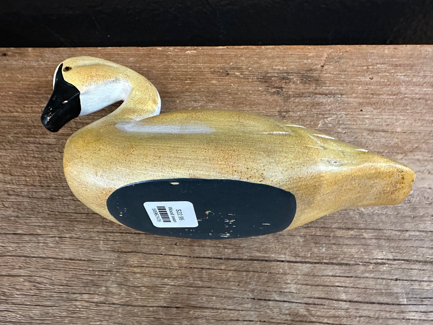 Hand Carved Wood Swan