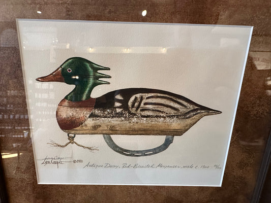 Lynn Casper Duck Decoy Print in Frame