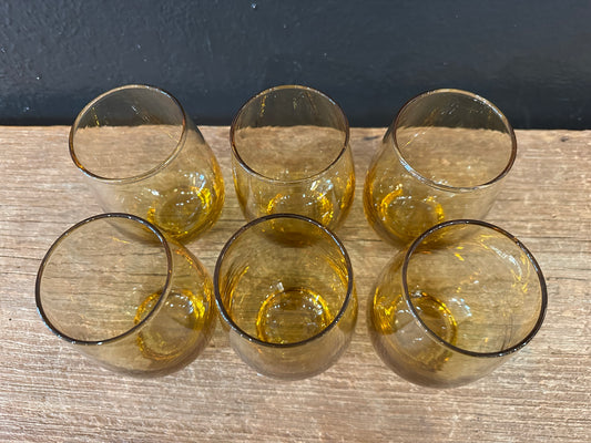 MCM Amber Juice Glasses | Set of 6