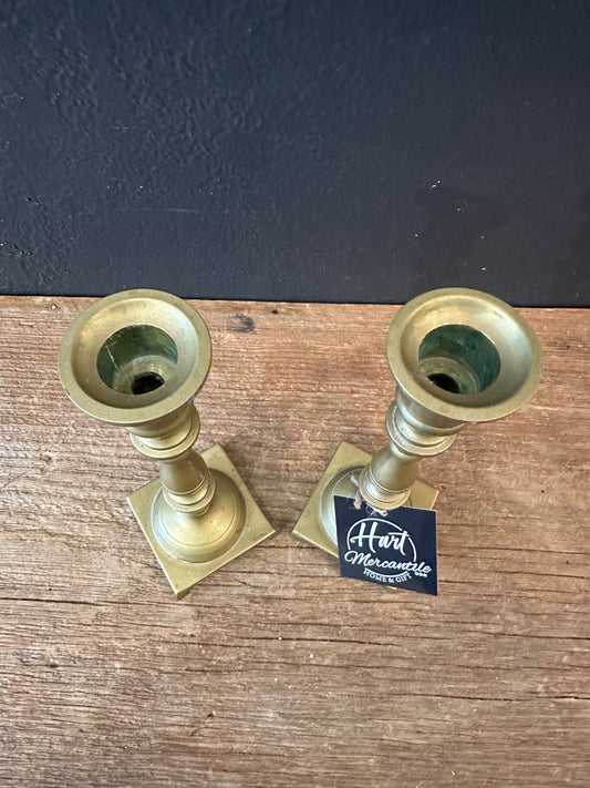 Pair Of Brass Candlesticks