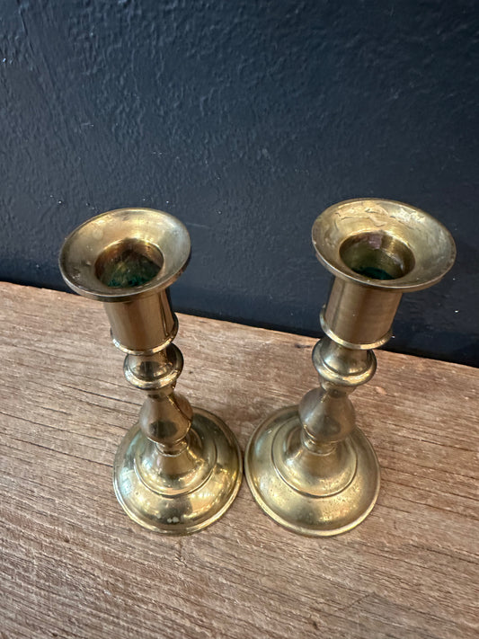 Pair Of Brass Candlesticks