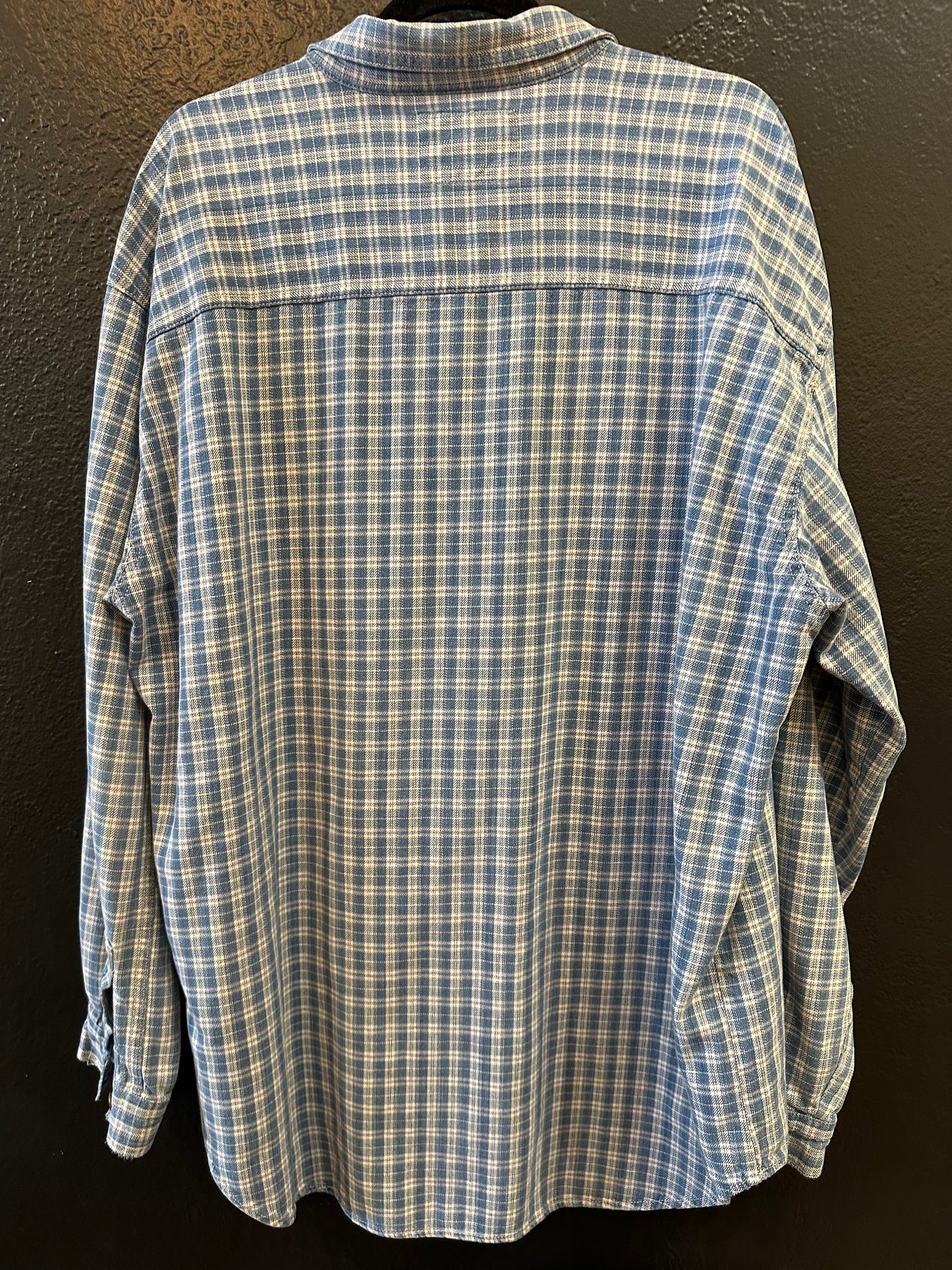 Levi’s Blue Plaid Shirt | X-Large