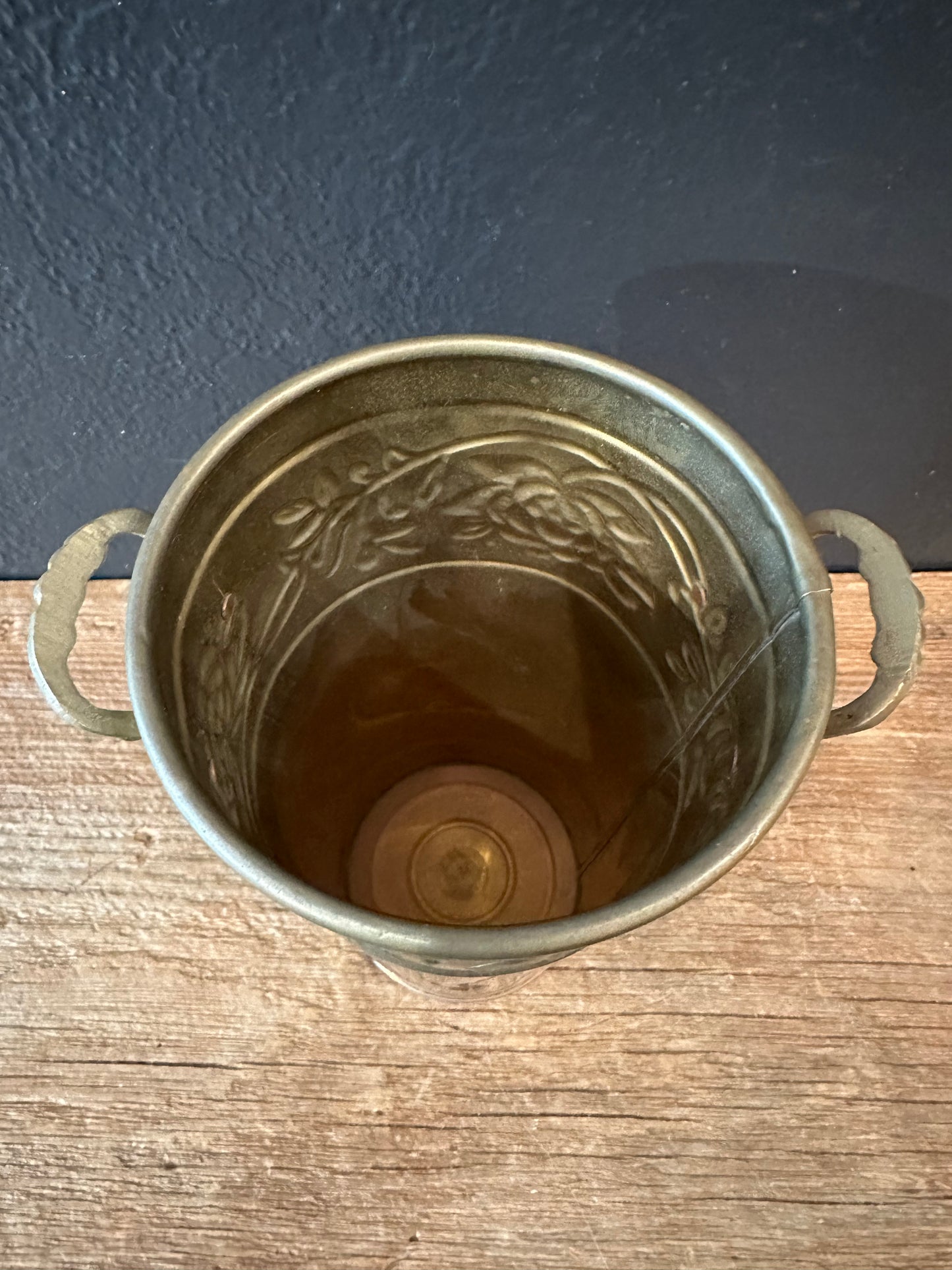 Brass Vase | Floral Motif