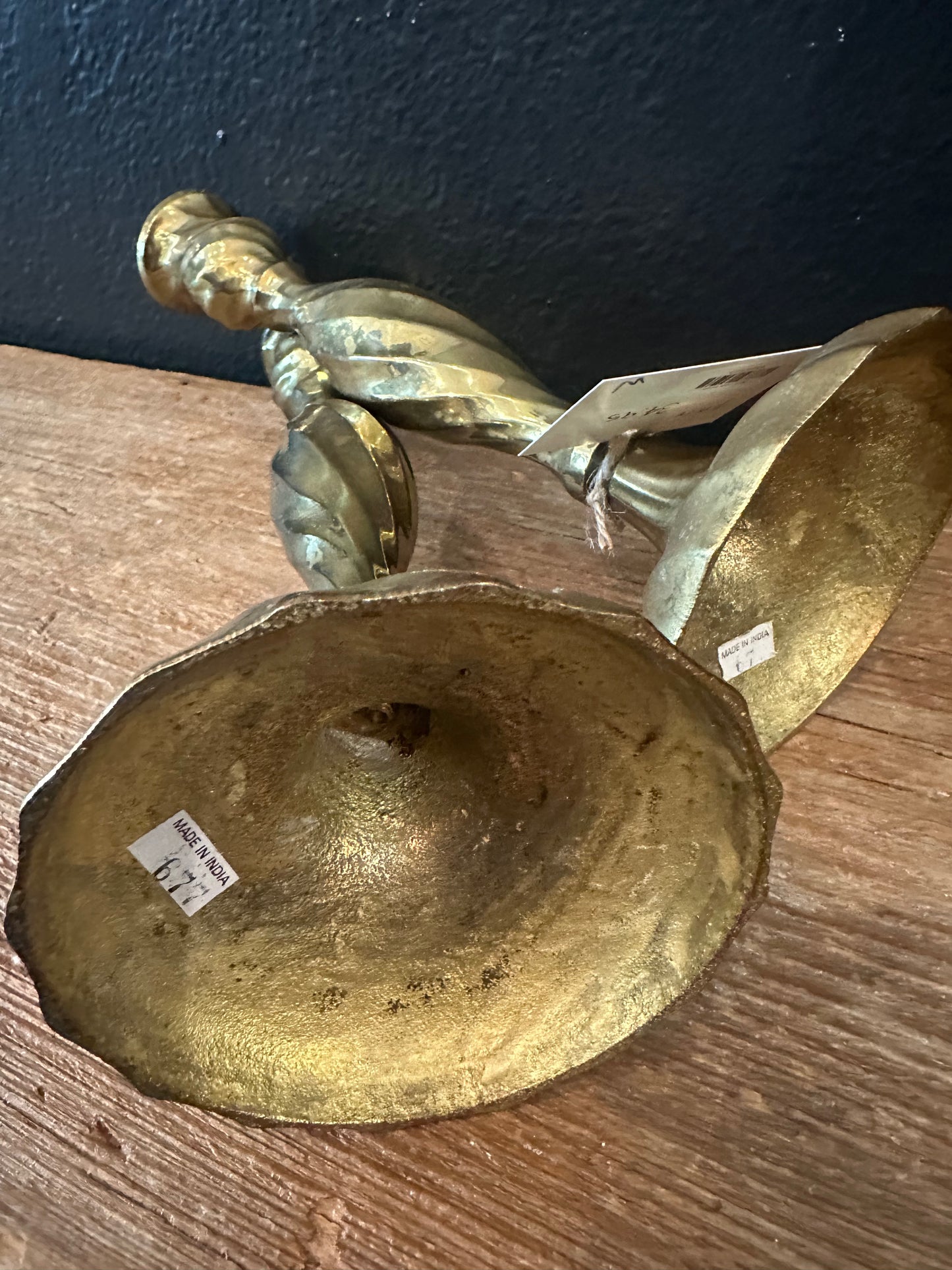 Vintage “Swirl” Brass Candlesticks