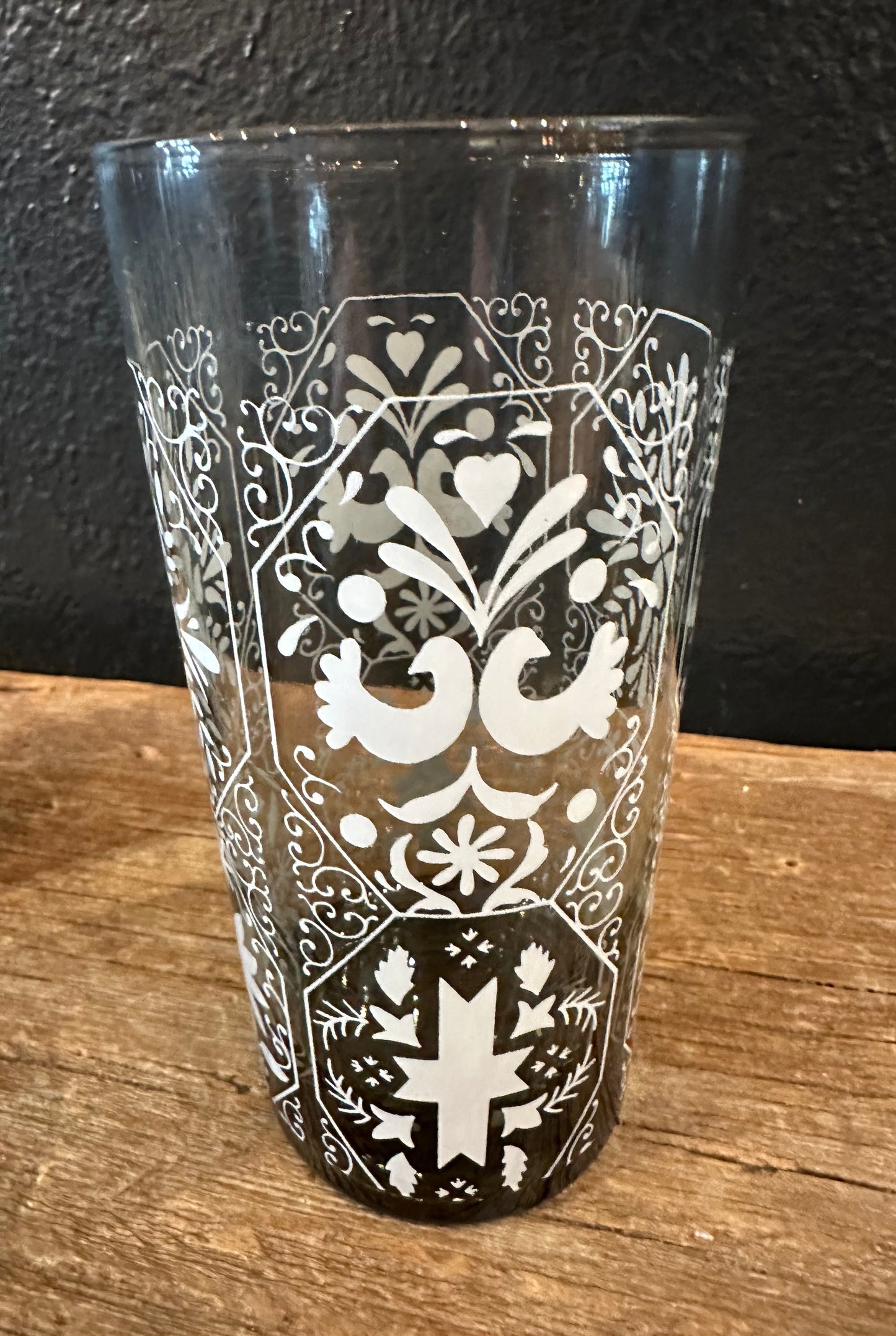 Vintage Libbey Peacock & Lace Glasses | Set Of 4