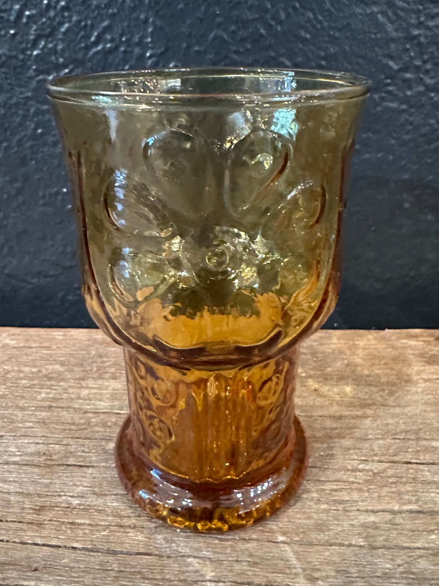 Vintage Amber Tumblers | Set of 4