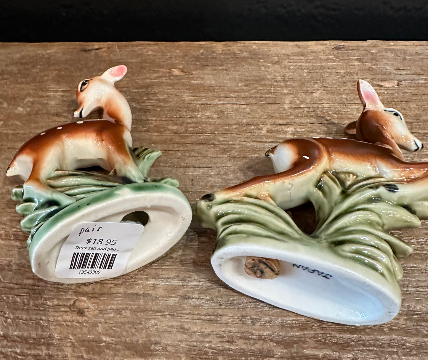 Vintage Deer Themed Salt & Pepper Shakers