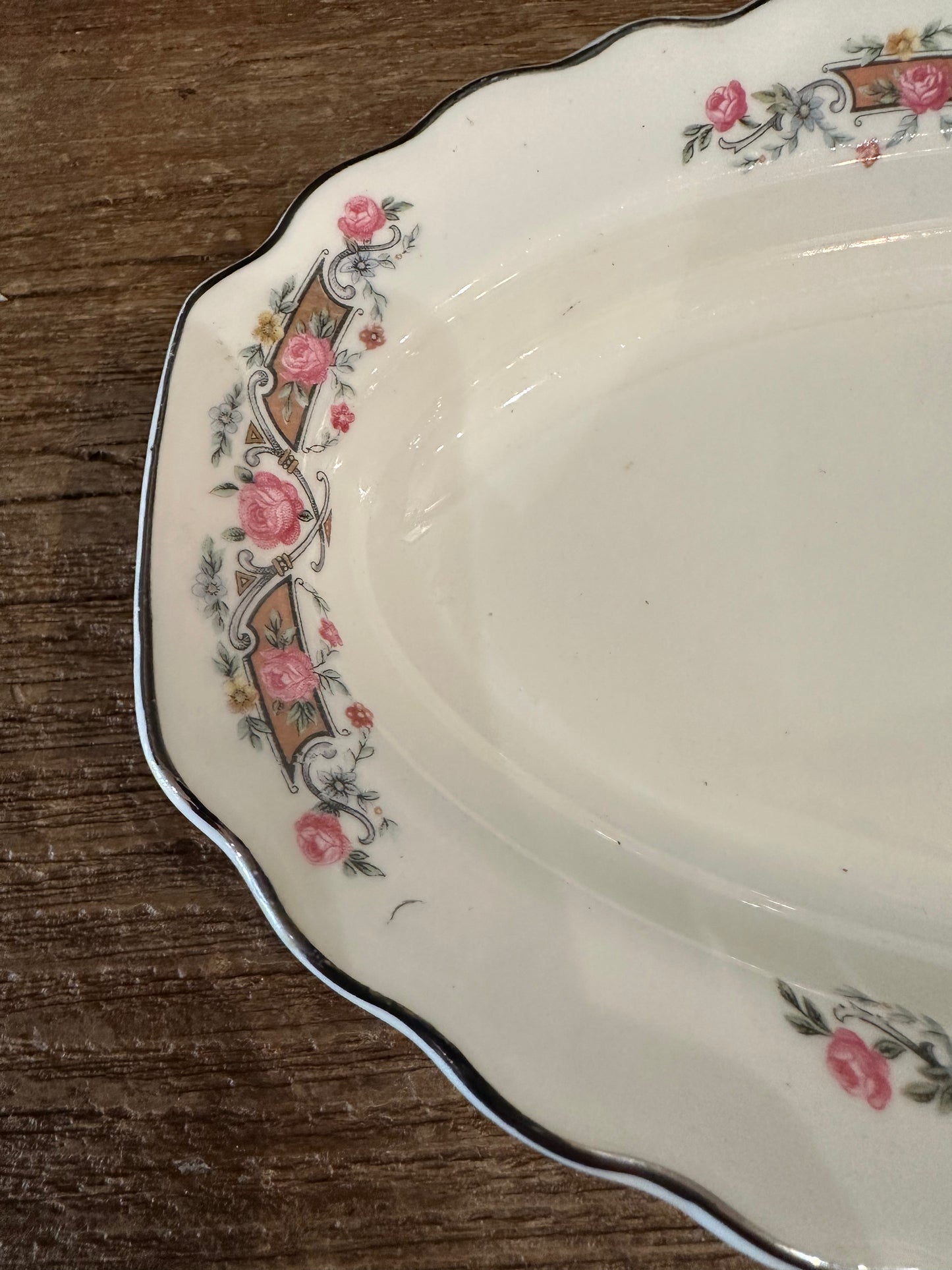 Vintage Floral Small Serving Platter