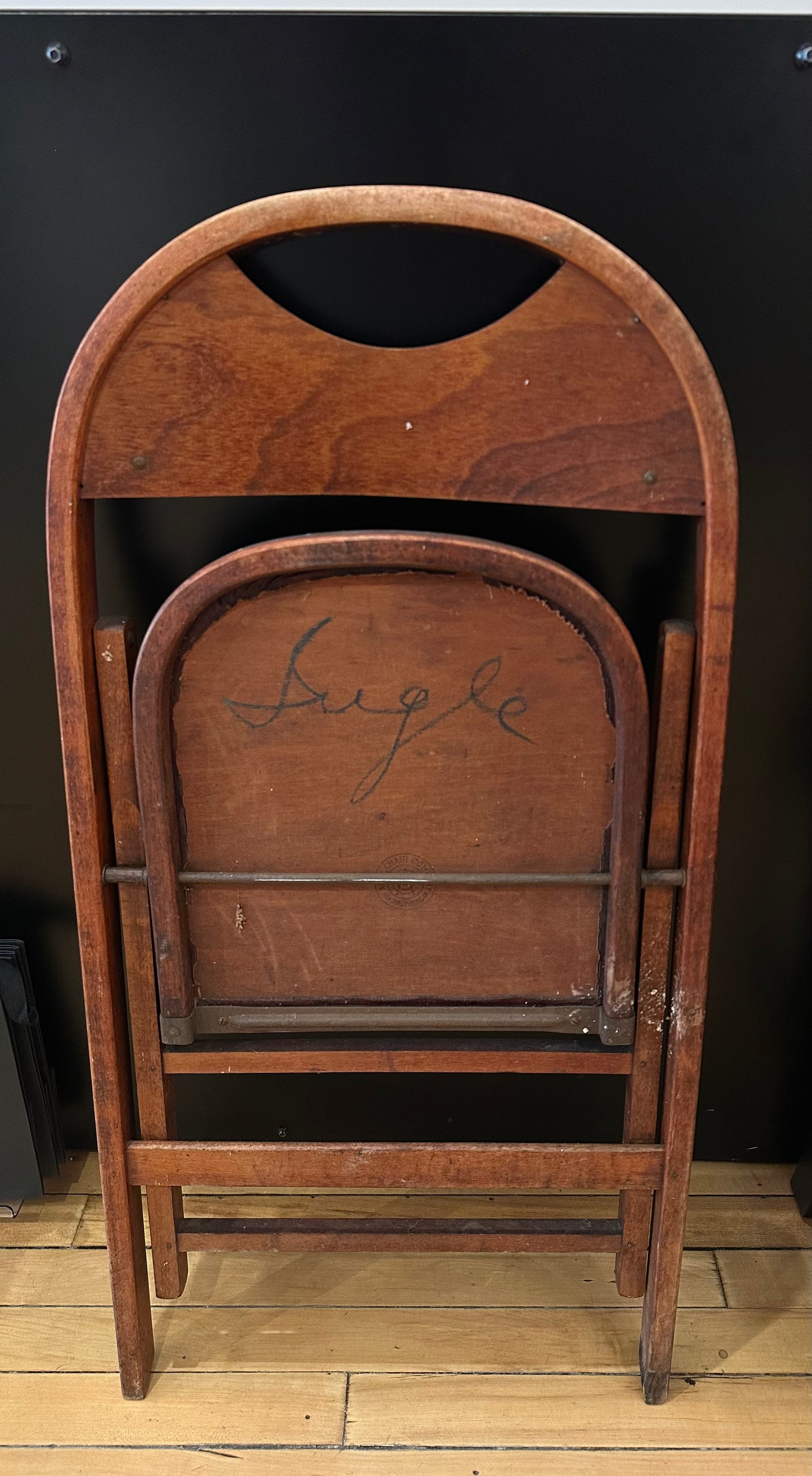 Vintage Wood Folding Chair