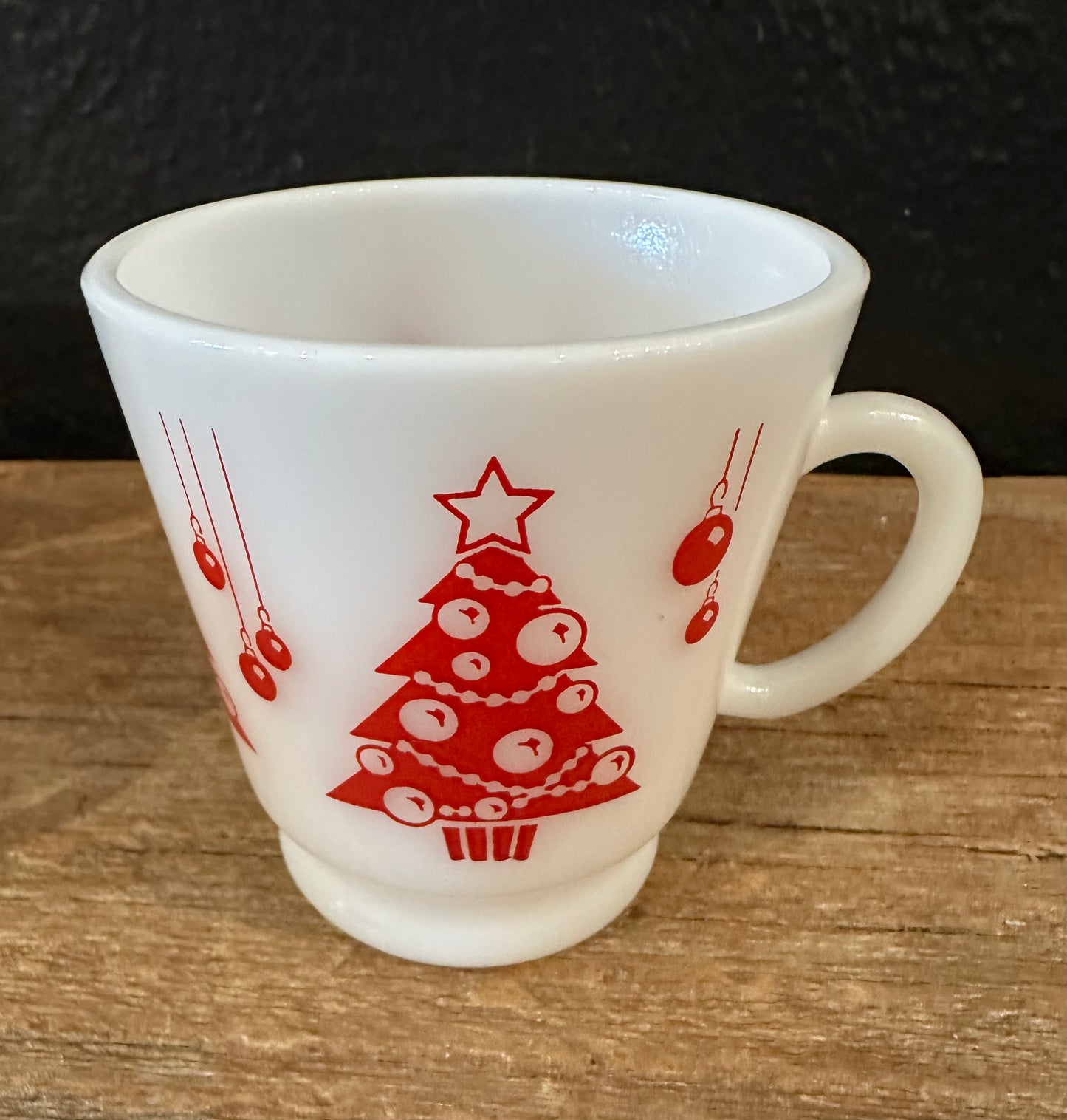 Hazel Atlas Christmas Tree Mugs | Set of 4
