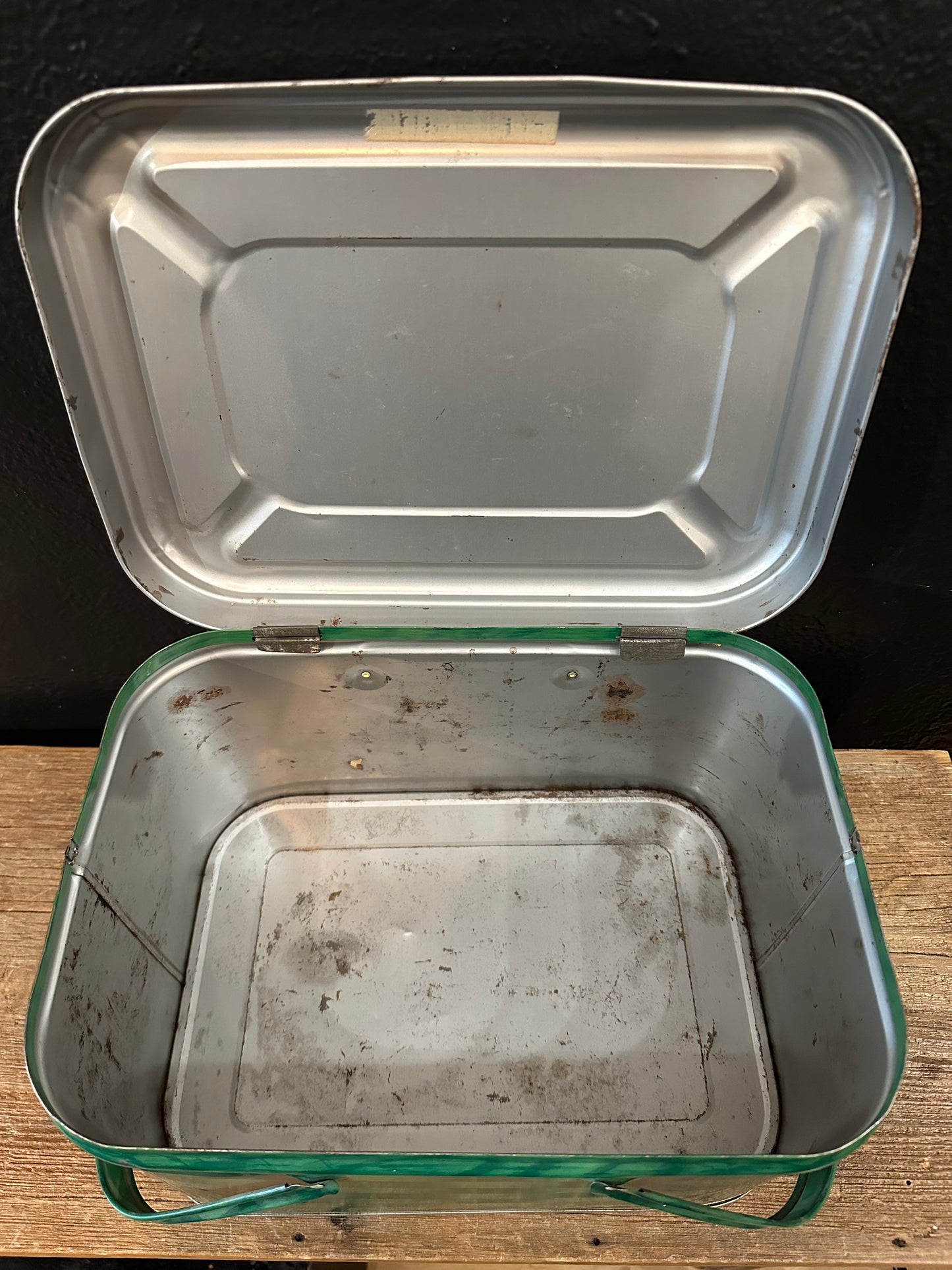 Green Metal Picnic Basket