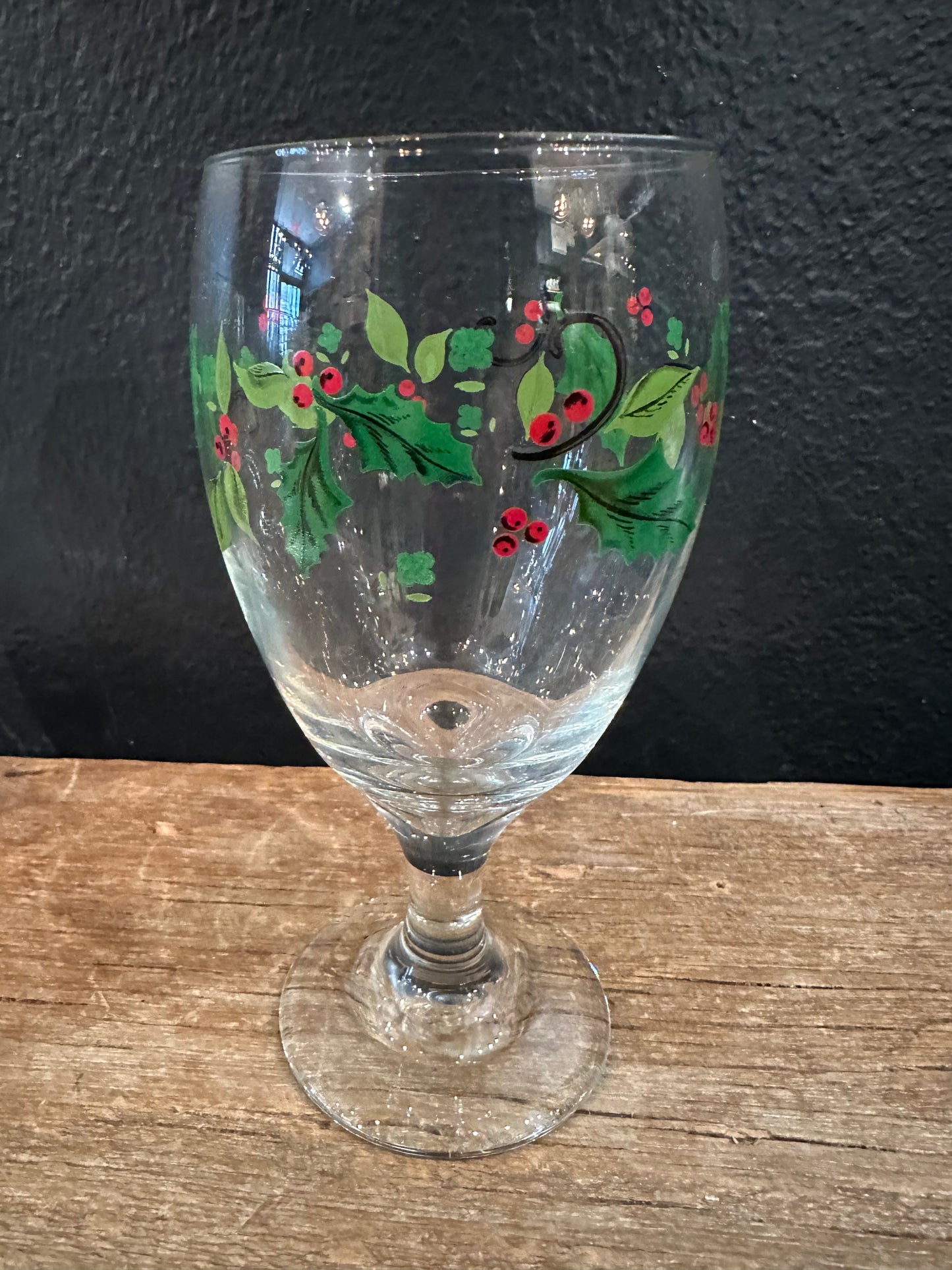 Vintage Holly Berry Goblets | Set Of 4