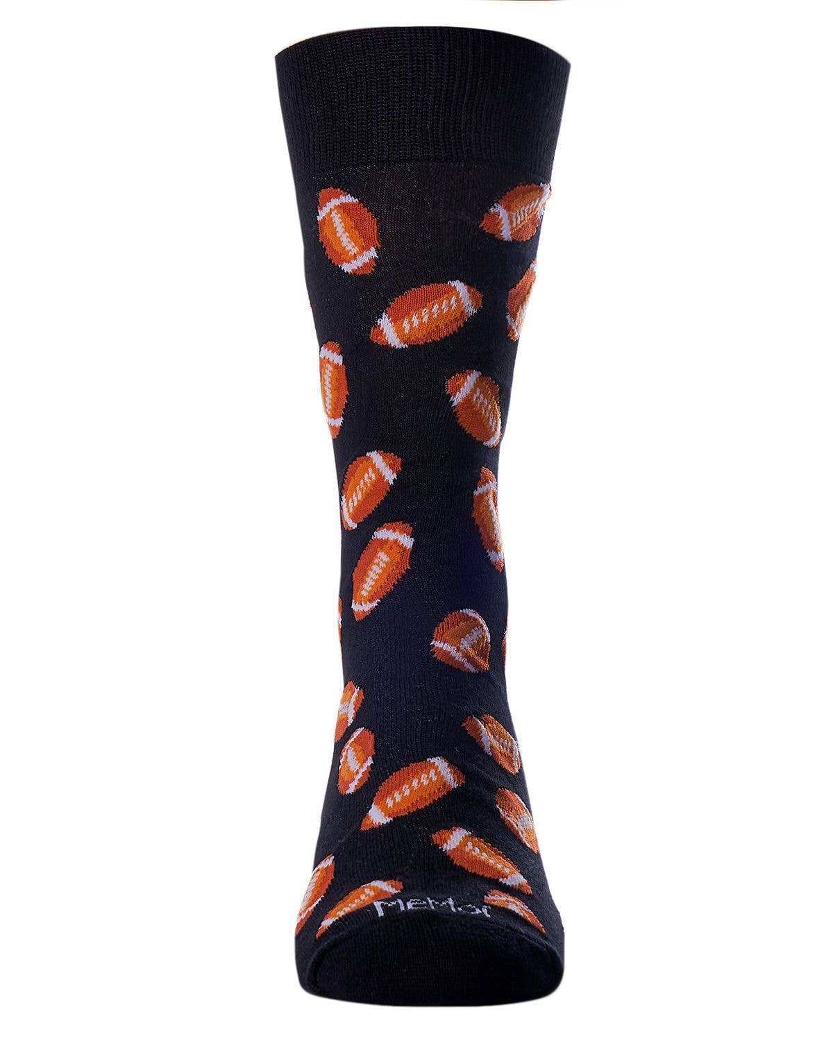 Football Bamboo Blend Men's Crew Socks