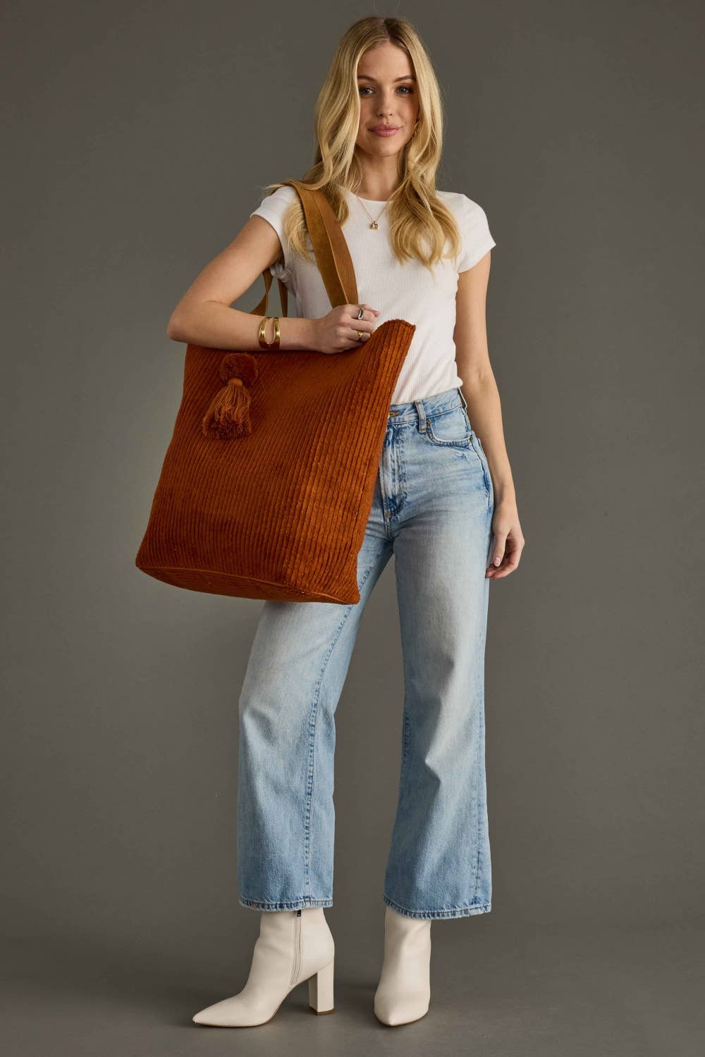 Rust Corduroy Tote