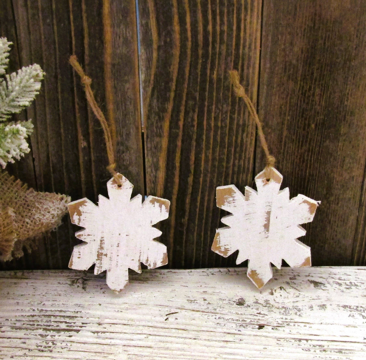 Wood Snowflake Ornament