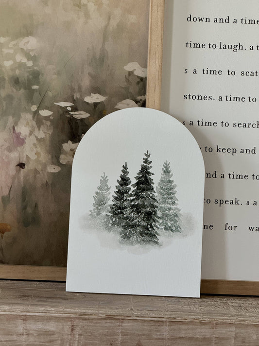 Winter Tree Watercolor Arch