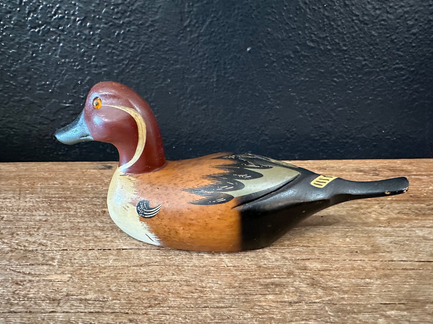 Vintage Hand Painted Wood Duck