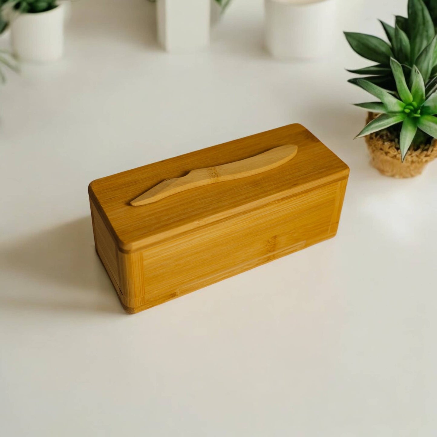 Bamboo Butter Box and Knife