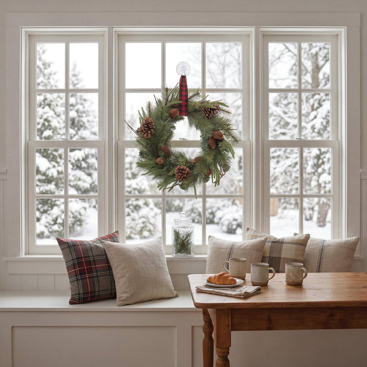 Mixed Northern Pine & Pine Cone Wreath - 24"