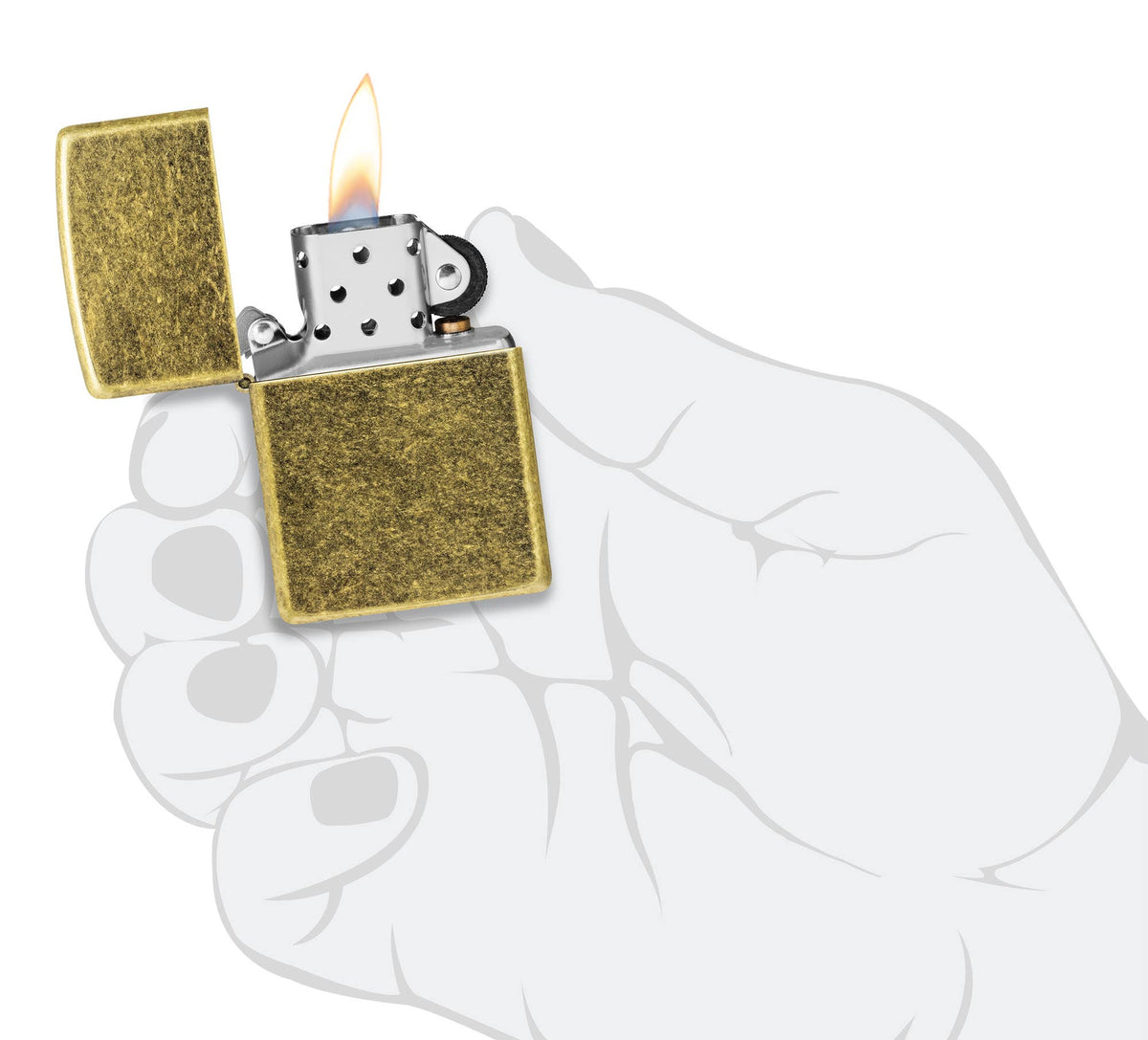 Zippo Classic Antique Brass Windproof Lighter