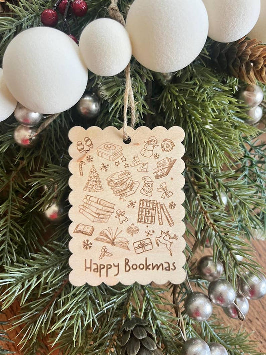 Happy Bookmas Christmas Ornament