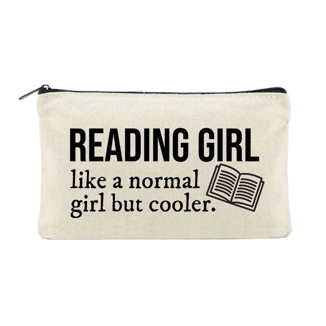 Reading Girl Zipper Bag
