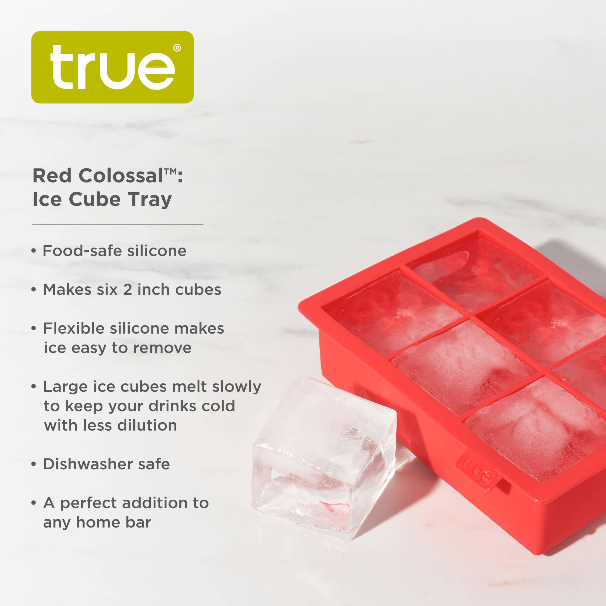 Colossal Silicone 2 inch Ice Cube Tray