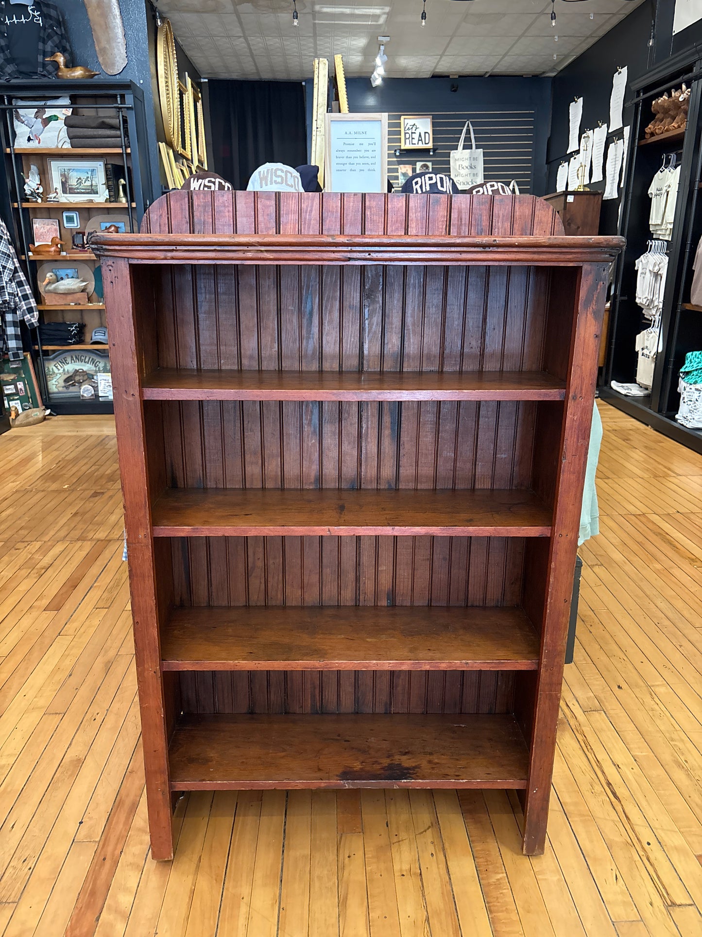 Primitive Bookshelf | Beadboard Back