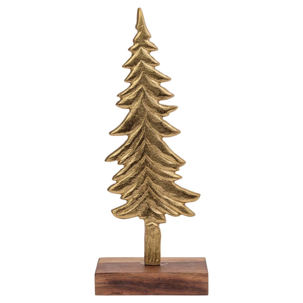 Tall Gilded Gold Spruce Tree