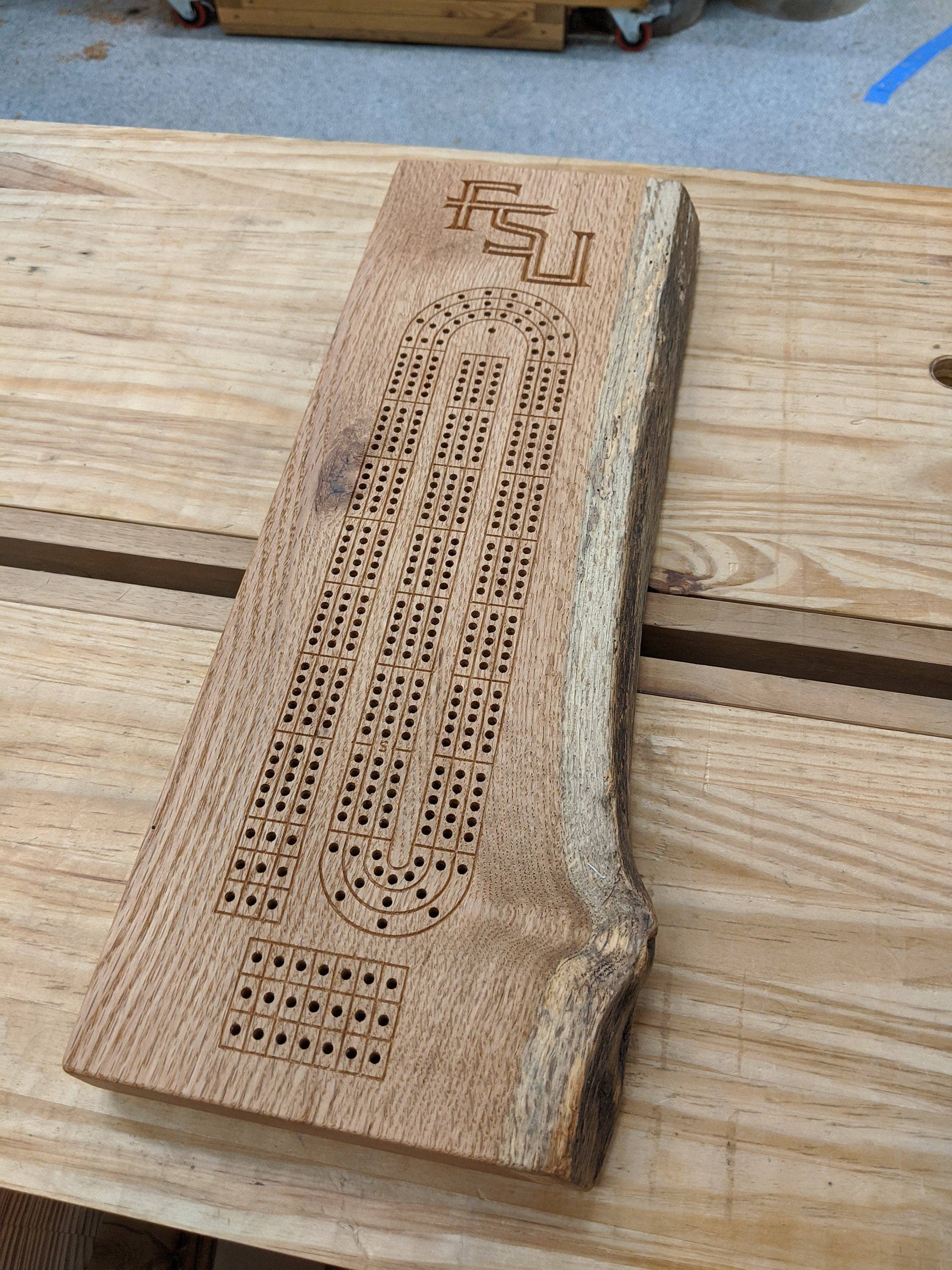Live Edge Cribbage Board