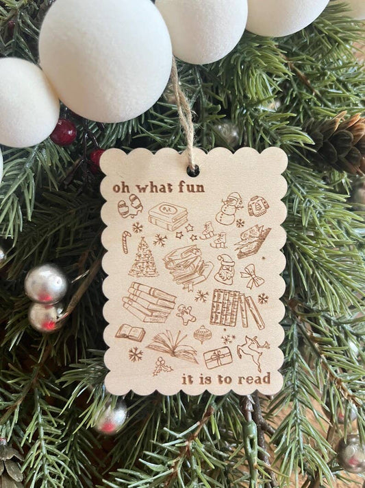 Oh What Fun It Is To Read Christmas Ornament