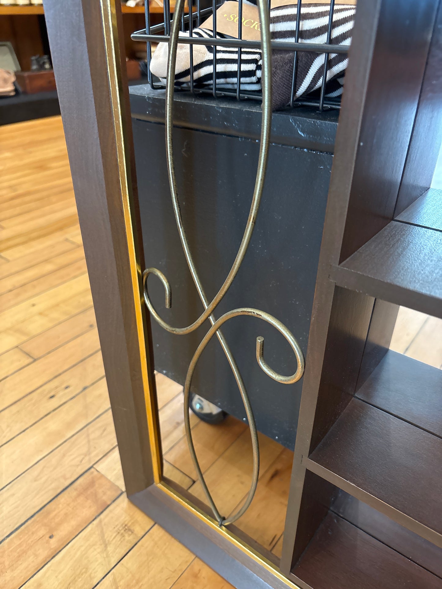 Midcentury Mirror with Shelves