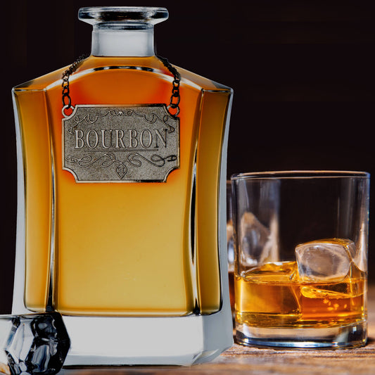 Whiskey Decanter With Label Tag